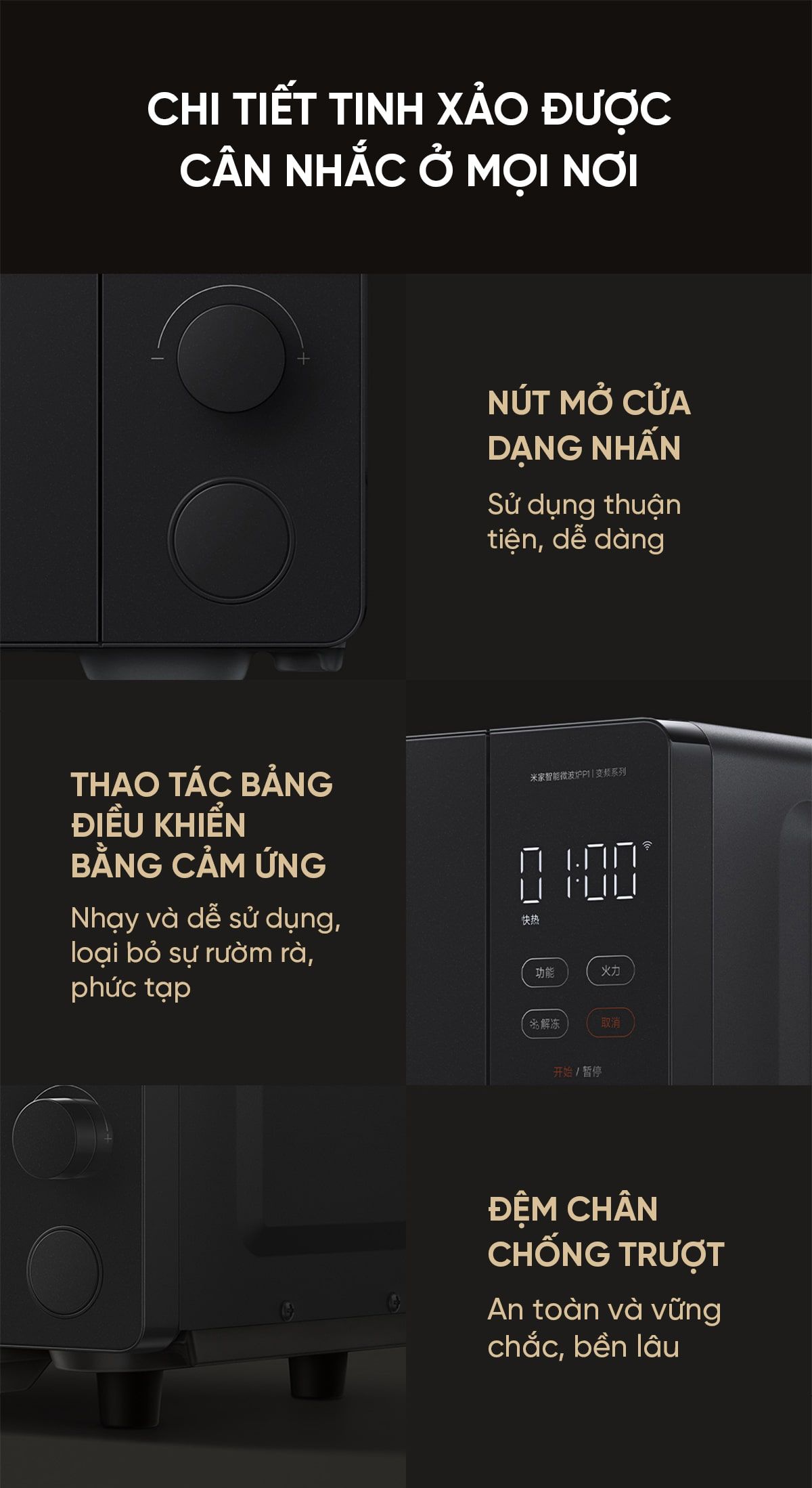 Lò vi sóng Xiaomi Mija P1 20L Smart Kết nối App Mihome | Giá ưu đãi