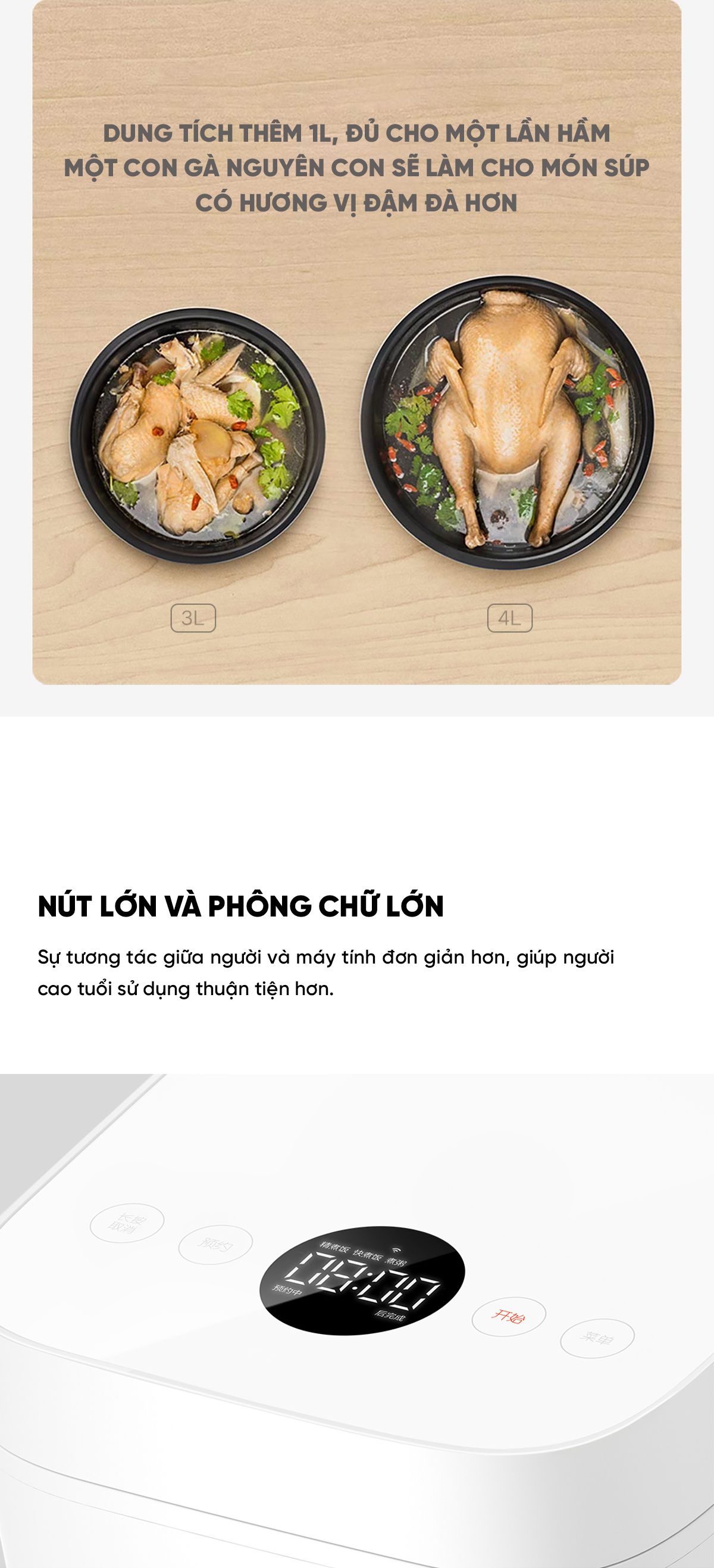 Nồi Cơm Điện Cao Tần Xiaomi Gen 3 Thông Minh 3L | Giá ưu đãi