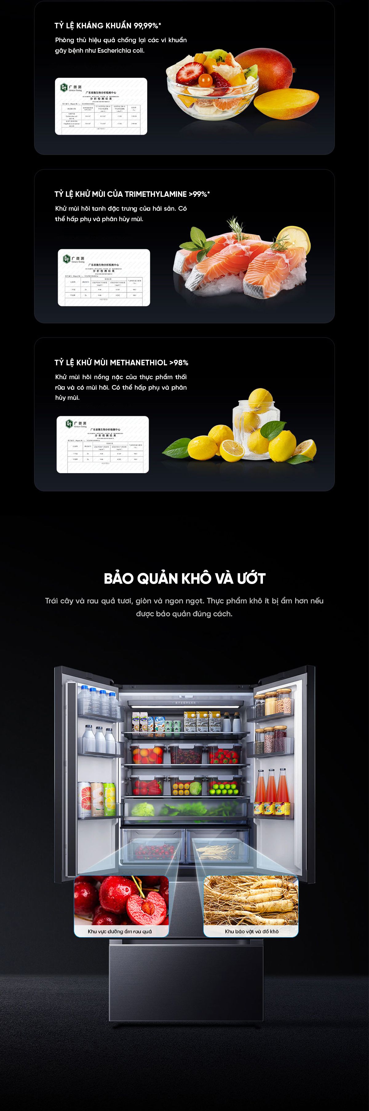 Tủ lạnh 4 cánh Xiaomi Mijia 508L Pro BCD-508WFTGBI – Kiểu Pháp, phiên bản đá pha lê, làm lạnh kép