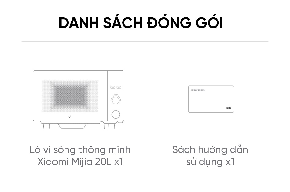 Lò vi sóng Xiaomi Mija 20L Bản Smart Kết nối App Mihome