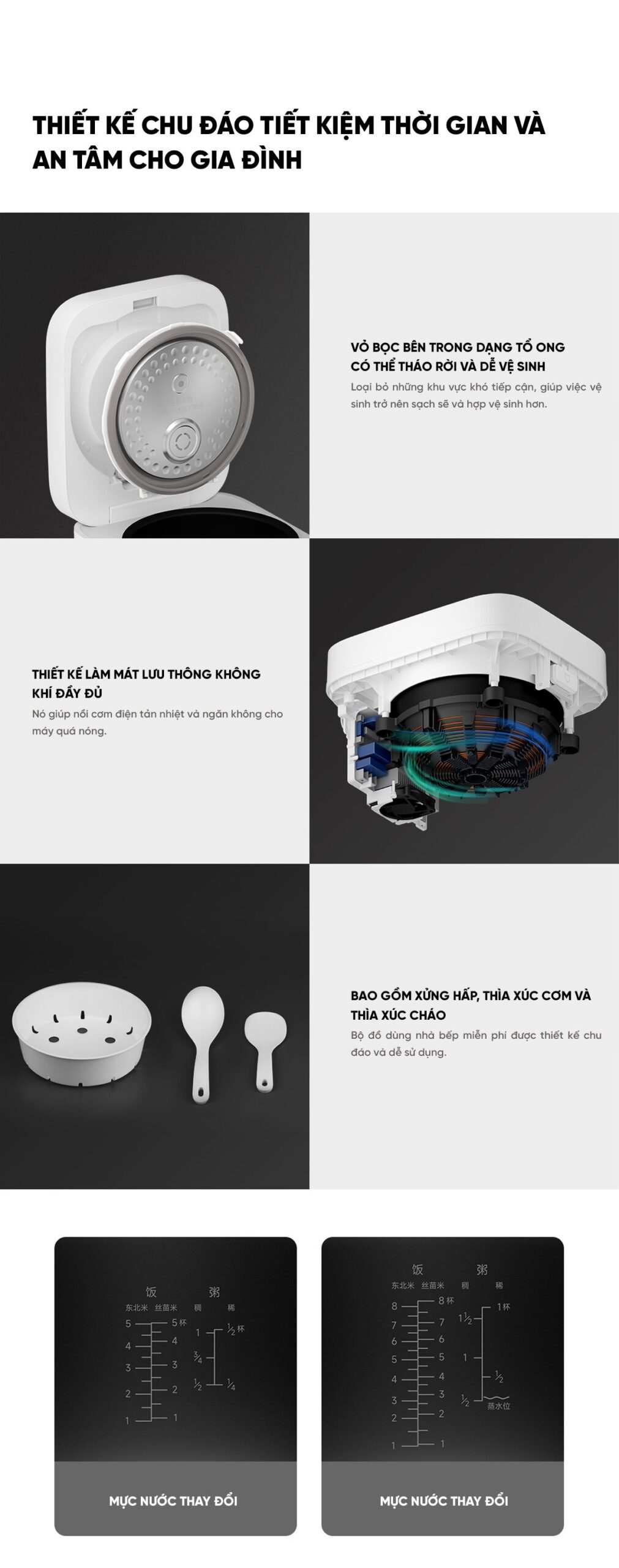 Nồi Cơm Điện Cao Tần Xiaomi Gen 3 Thông Minh 4L | Giá ưu đãi