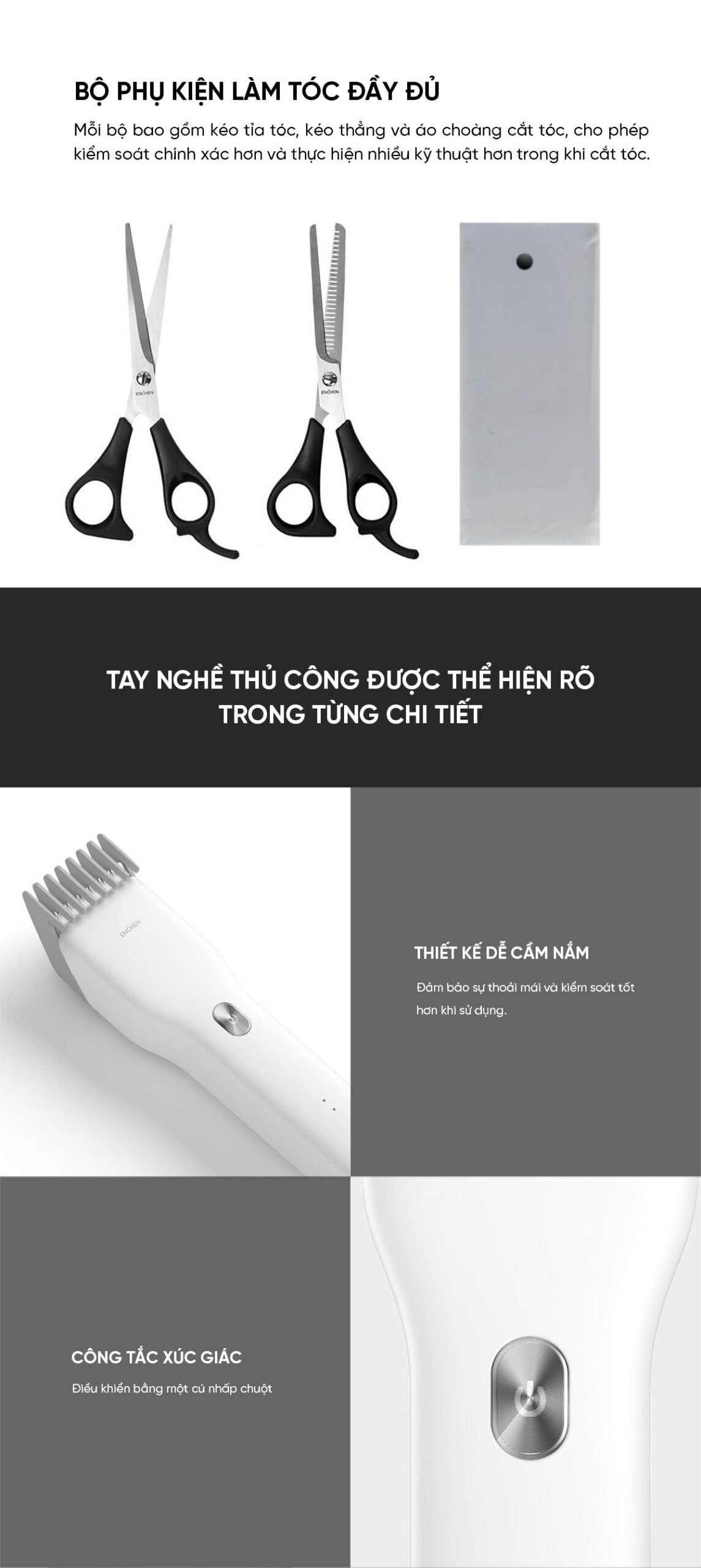 Tông Đơ Cắt Tóc Enchen Boost | Giá ưu đãi