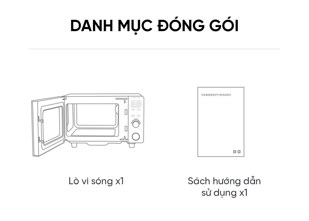 Lò vi sóng Xiaomi Mija P1 20L Smart Kết nối App Mihome | Giá ưu đãi