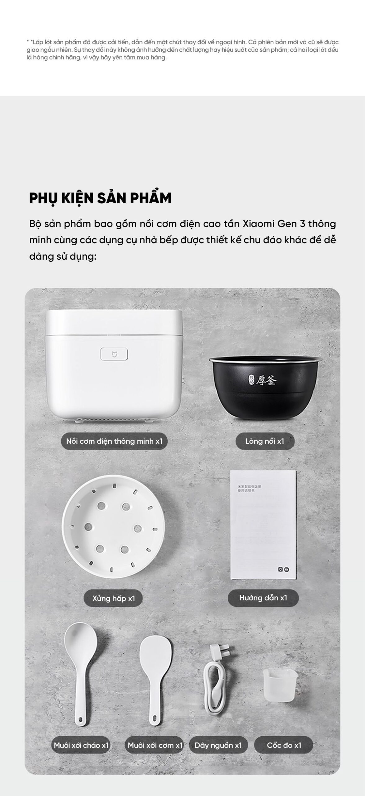 Nồi Cơm Điện Cao Tần Xiaomi Gen 3 Thông Minh 3L | Giá ưu đãi