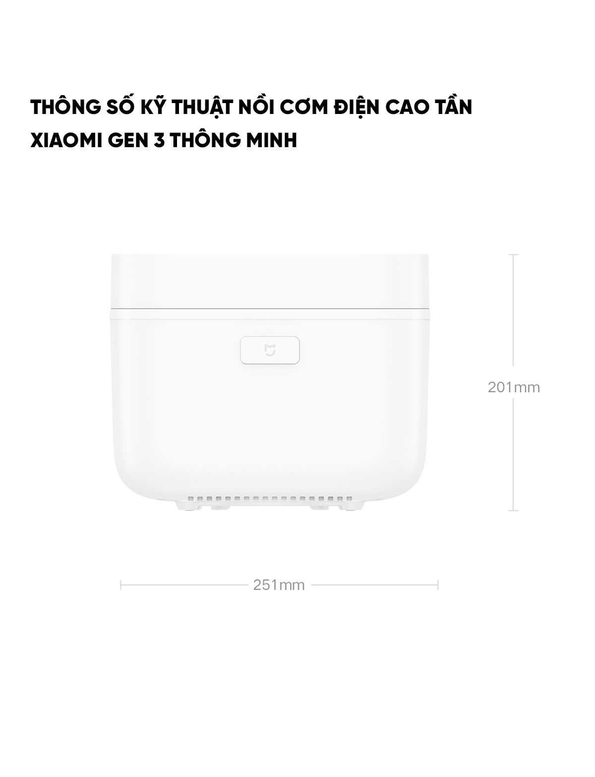 Nồi Cơm Điện Cao Tần Xiaomi Gen 3 Thông Minh 3L | Giá ưu đãi