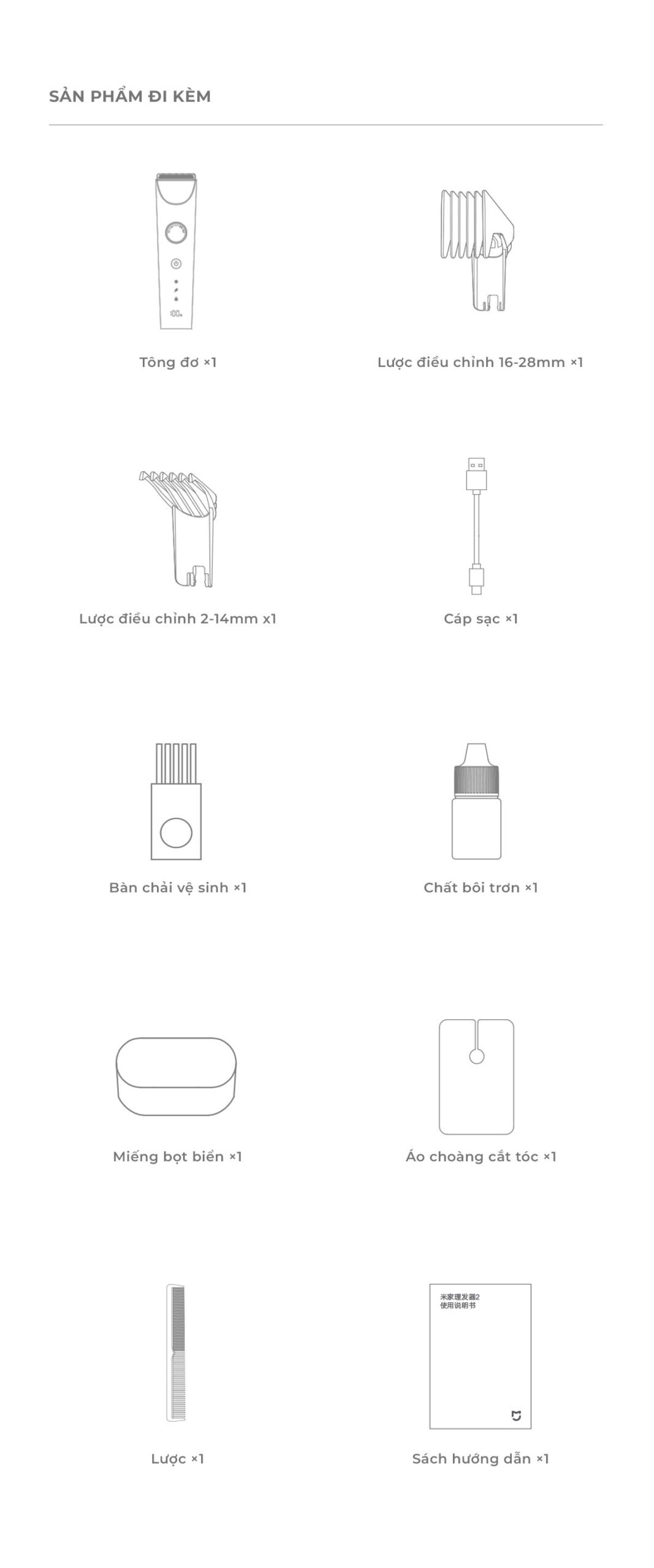 Tông đơ cắt tóc Xiaomi Mijia 2 MJGHHC2LF | Giá ưu đãi