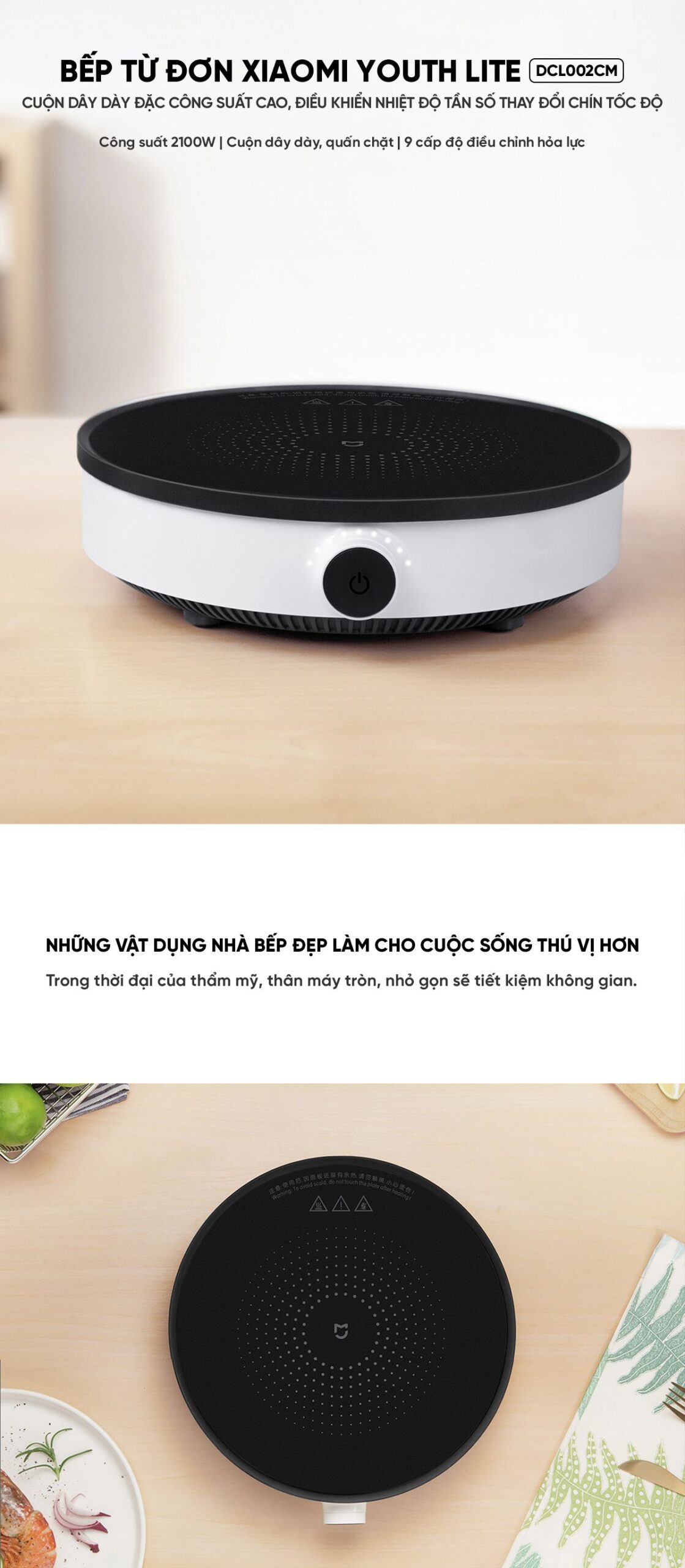 Bếp từ đơn Xiaomi Youth Lite DCL002CM | Giá ưu đãi
