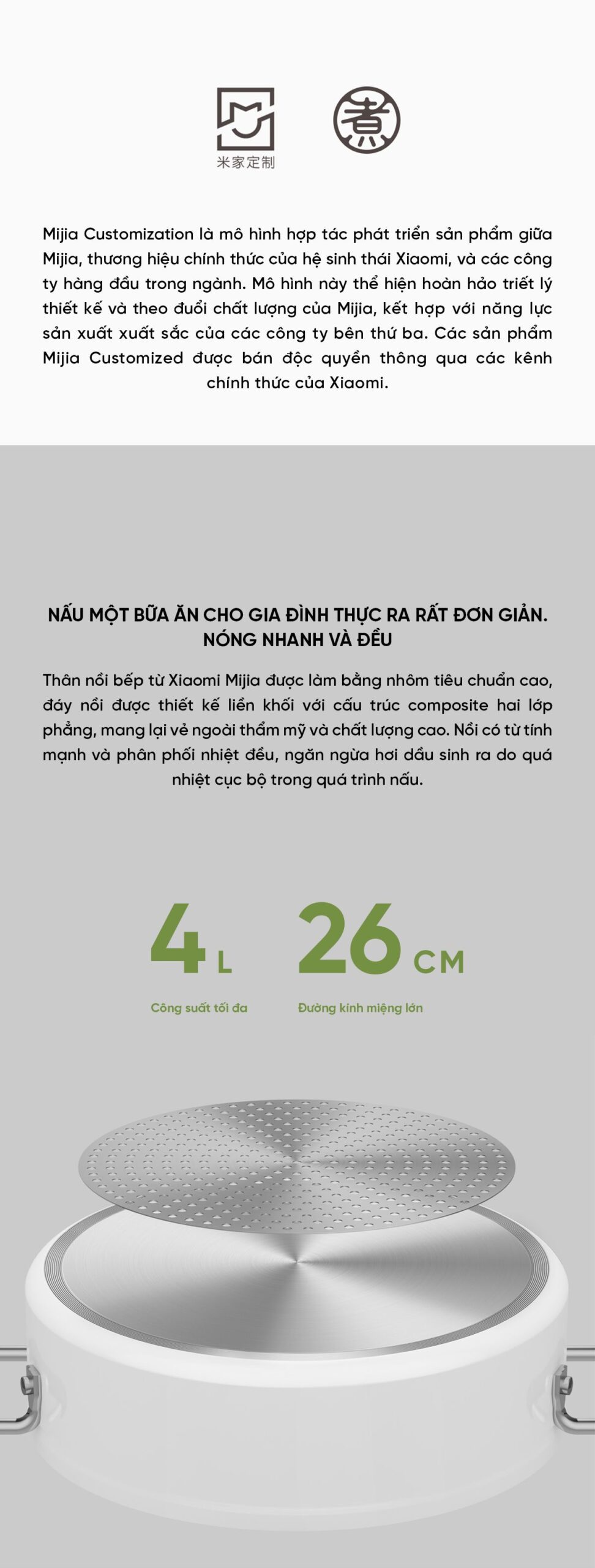 Nồi bếp từ Xiaomi GJT02CM | Giá ưu đãi