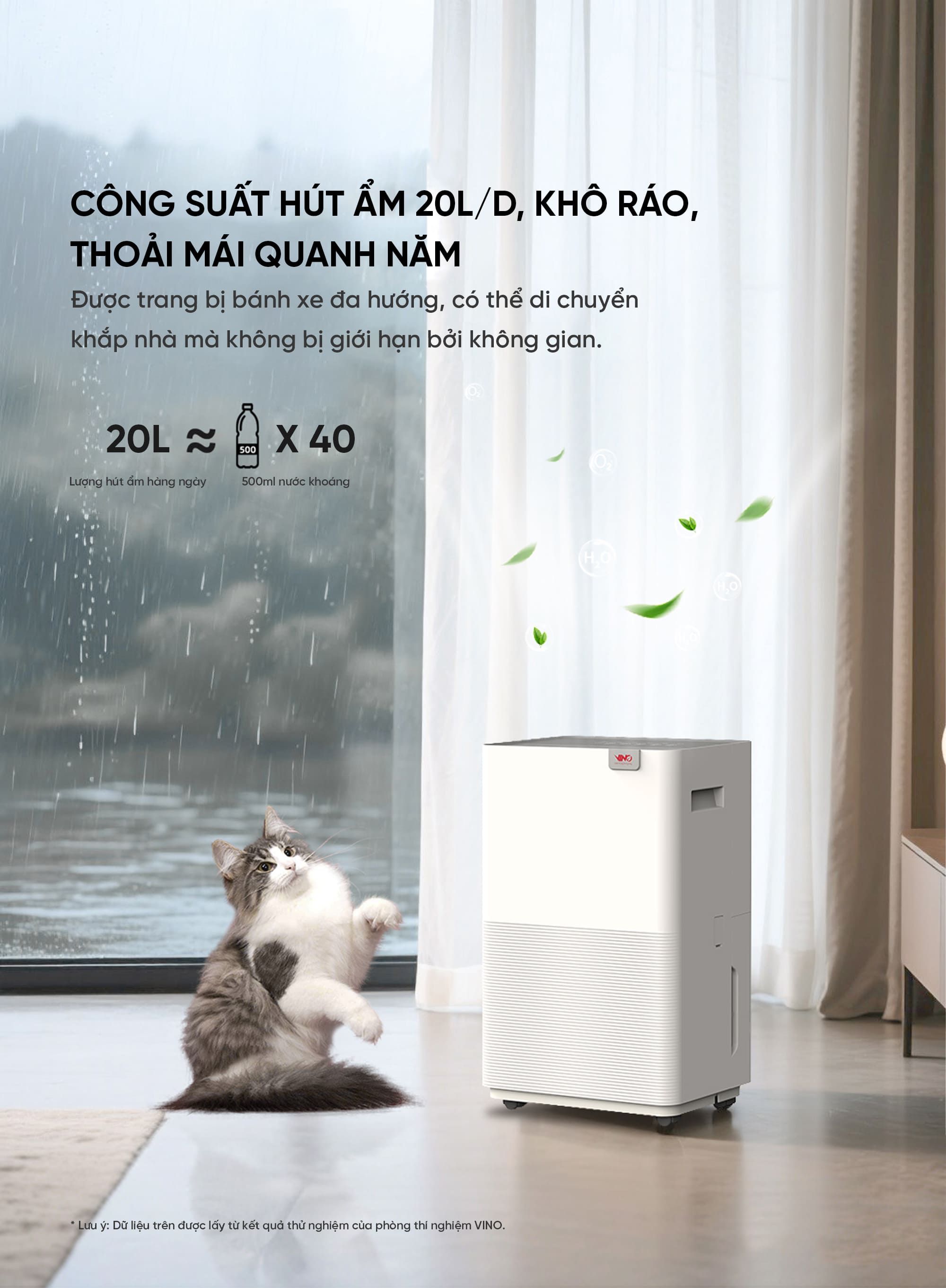 Máy hút ẩm thông minh Xiaomi VINO 20L | Giá tốt