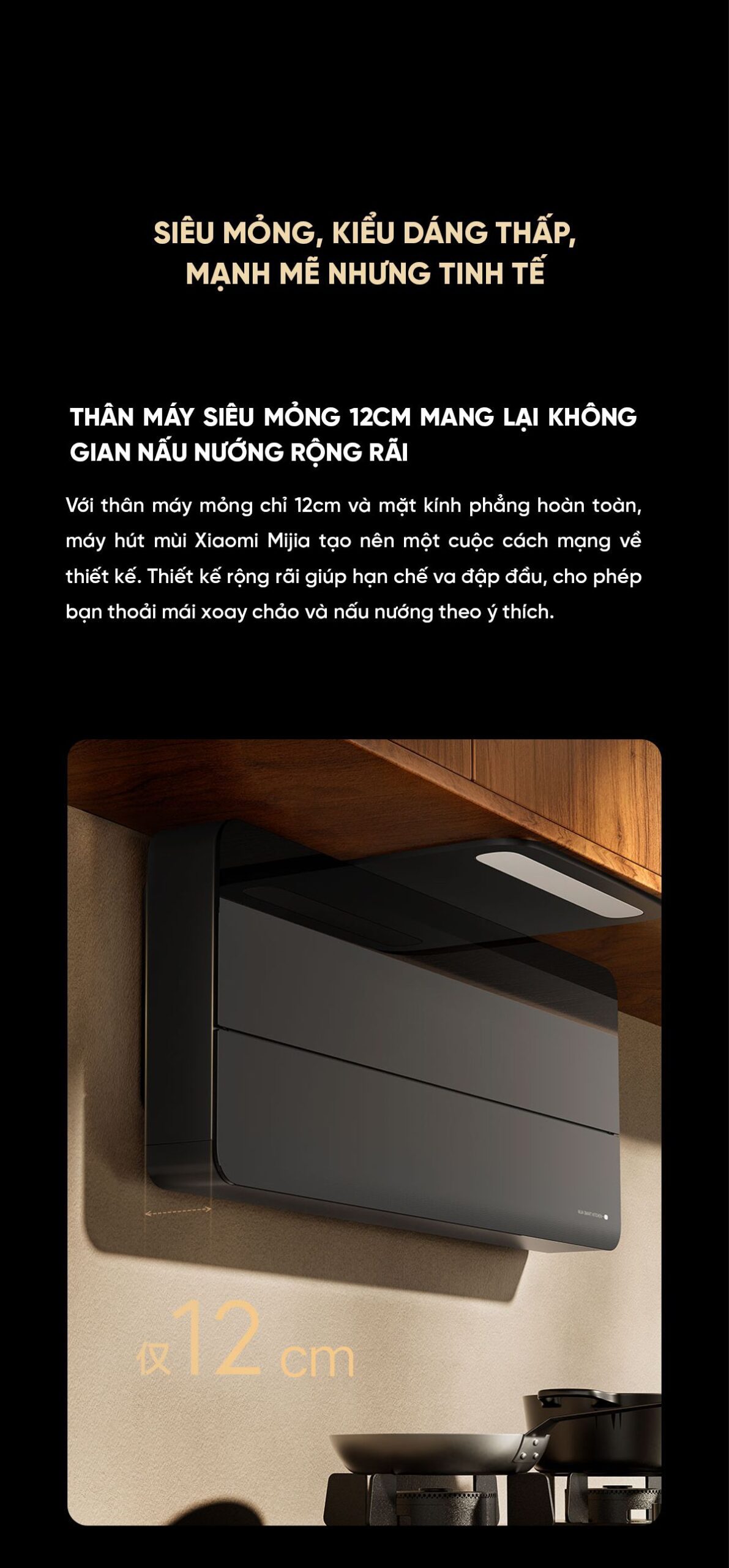 Máy hút mùi Xiaomi Mija cao cấp siêu mỏng S1 Model 2026 | Giá ưu đãi