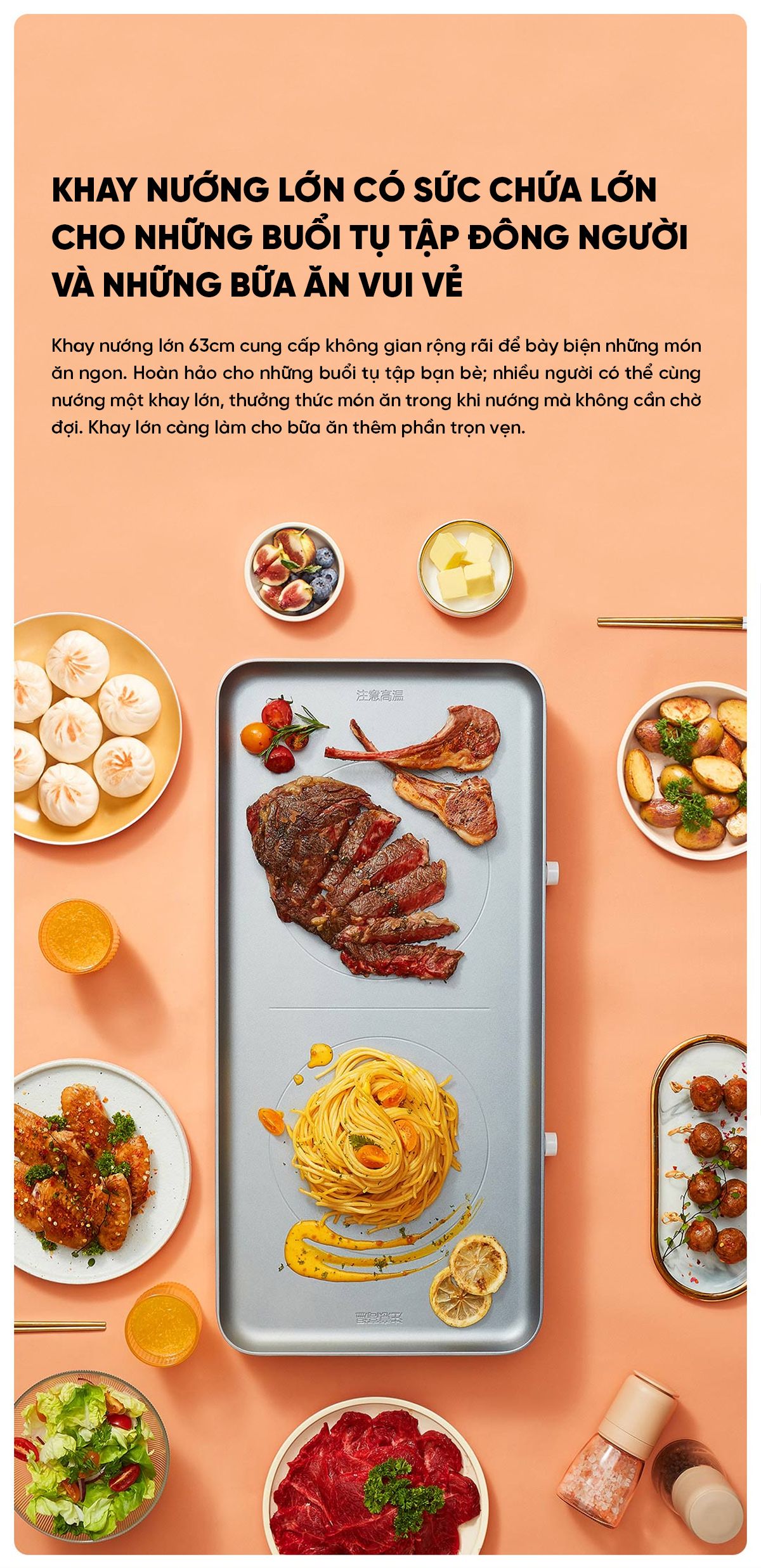 Bếp từ đôi kèm khay nướng Xiaomi Mijia | Giá tốt