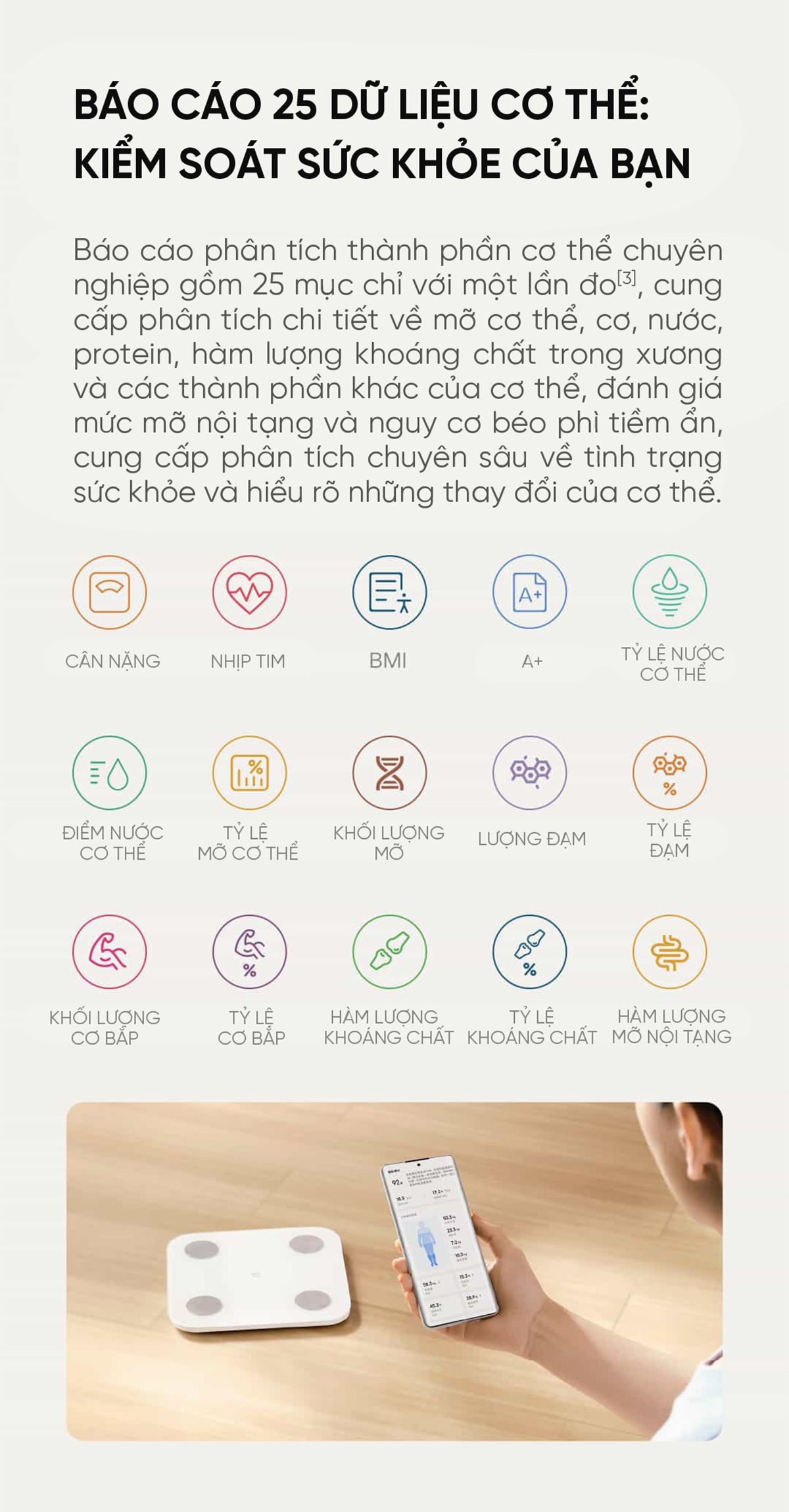 Cân Thông Minh Xiaomi Body Scale S400 | Giá tốt