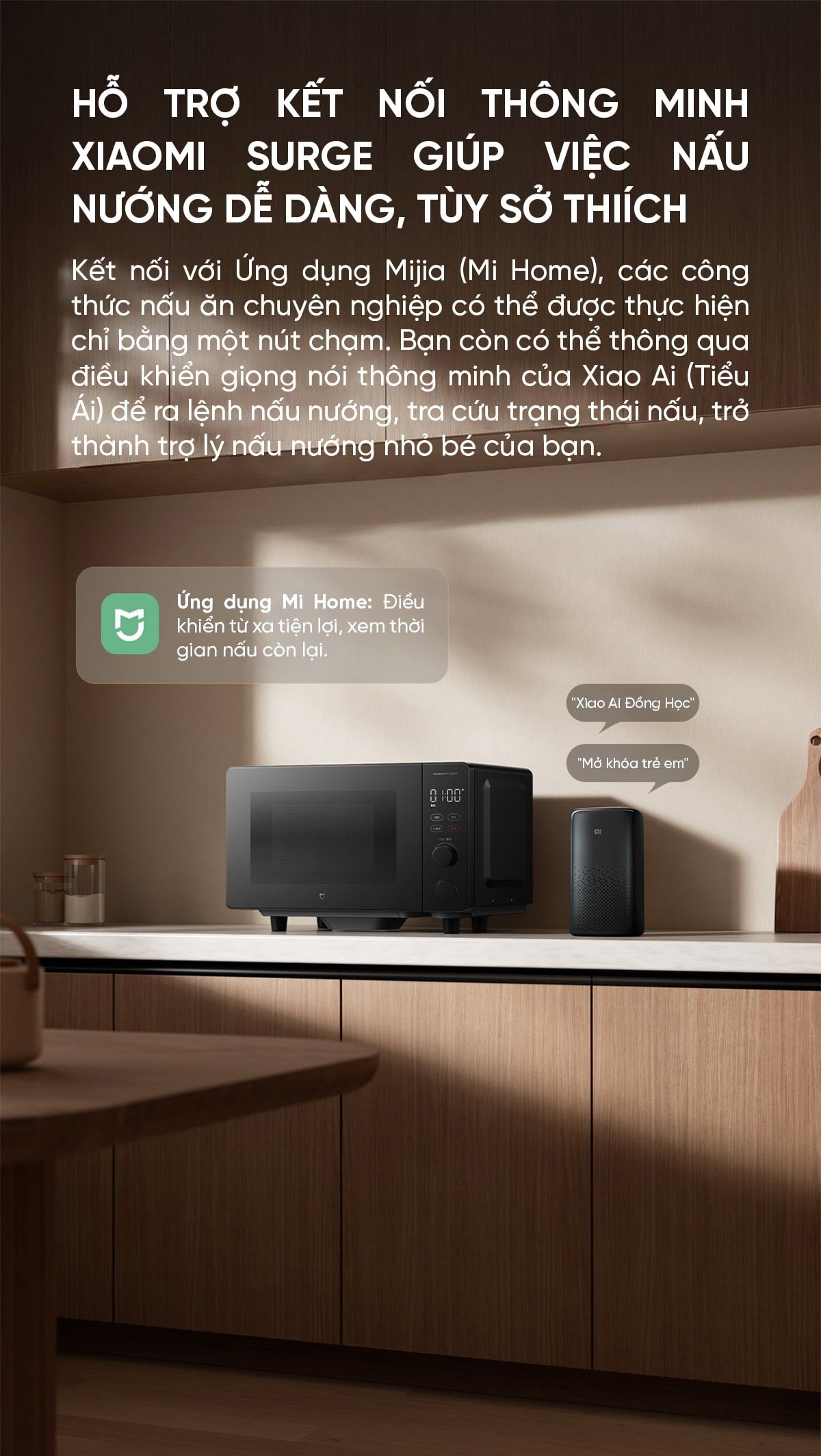 Lò vi sóng Xiaomi Mija P1 20L Smart Kết nối App Mihome | Giá ưu đãi