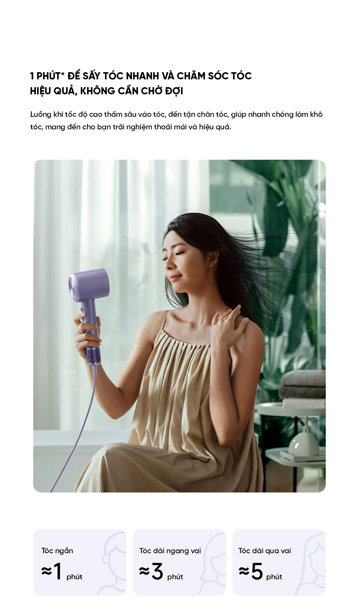 Máy sấy tóc ion nước tốc độ cao Mijia H701 | Giá ưu đãi