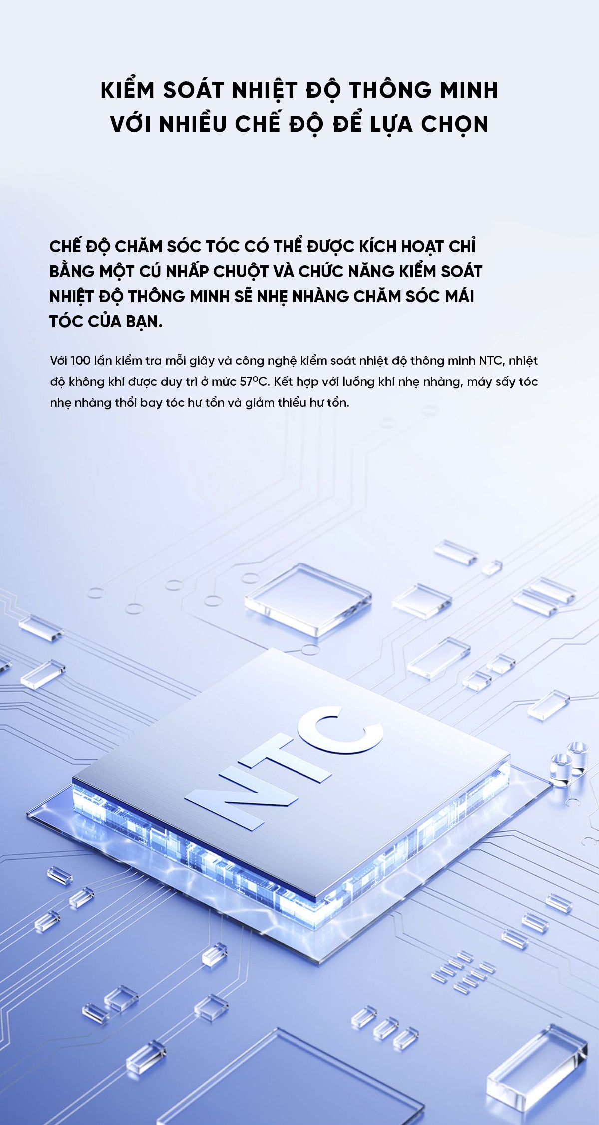 Máy sấy tóc ion nước tốc độ cao Mijia H701 | Giá ưu đãi