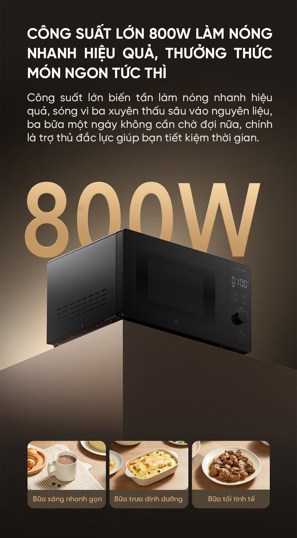 Lò vi sóng Xiaomi Mija P1 20L Smart Kết nối App Mihome | Giá ưu đãi