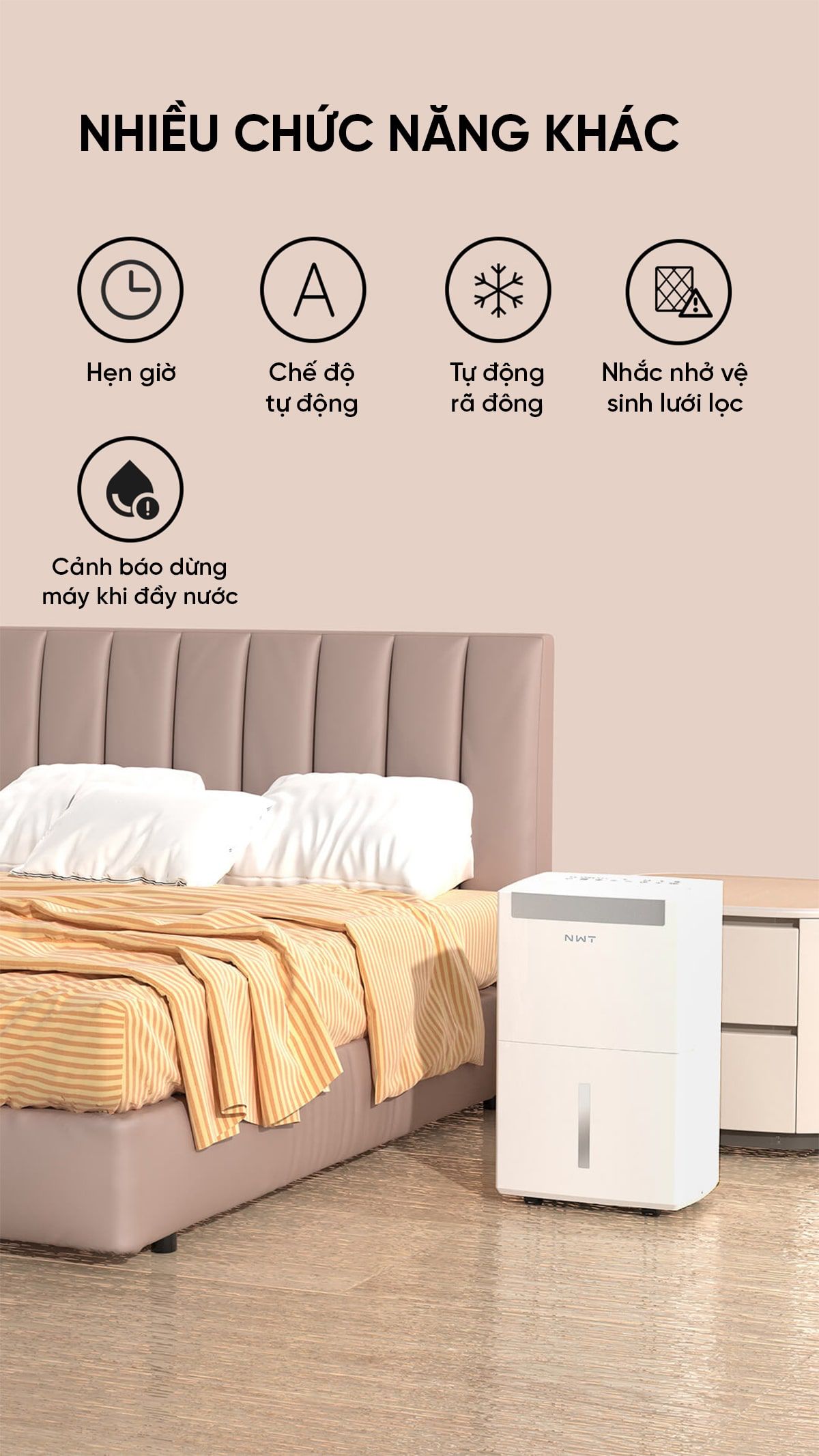 Máy hút ẩm Xiaomi New WideTech 35L Biến tần | Giá ưu đãi