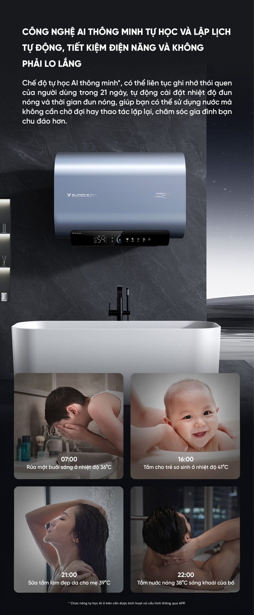 Bình Nóng Lạnh Xiaomi Viomi 60L Công Nghệ Kháng Khuẩn Bình Chứa Kép