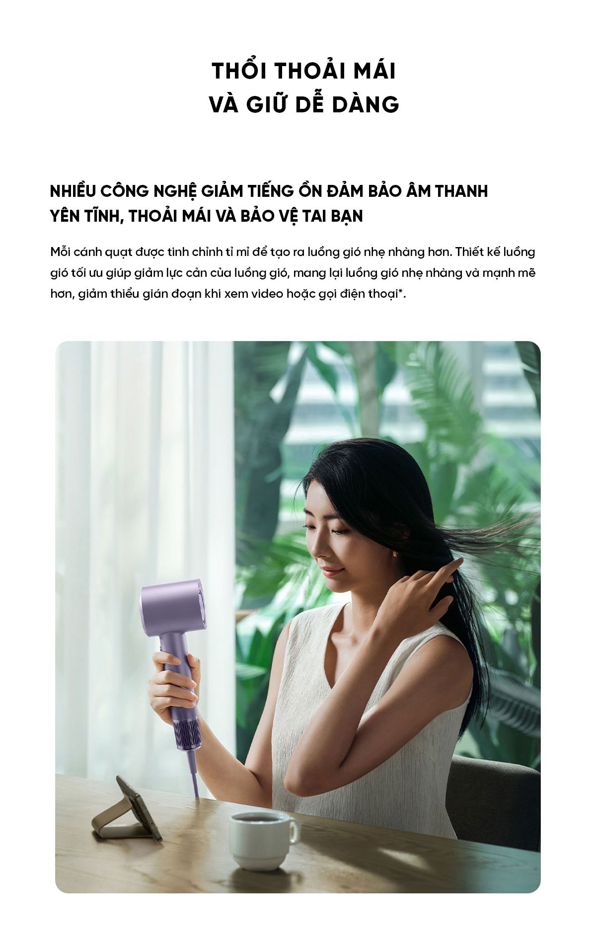 Máy sấy tóc ion nước tốc độ cao Mijia H701 | Giá ưu đãi