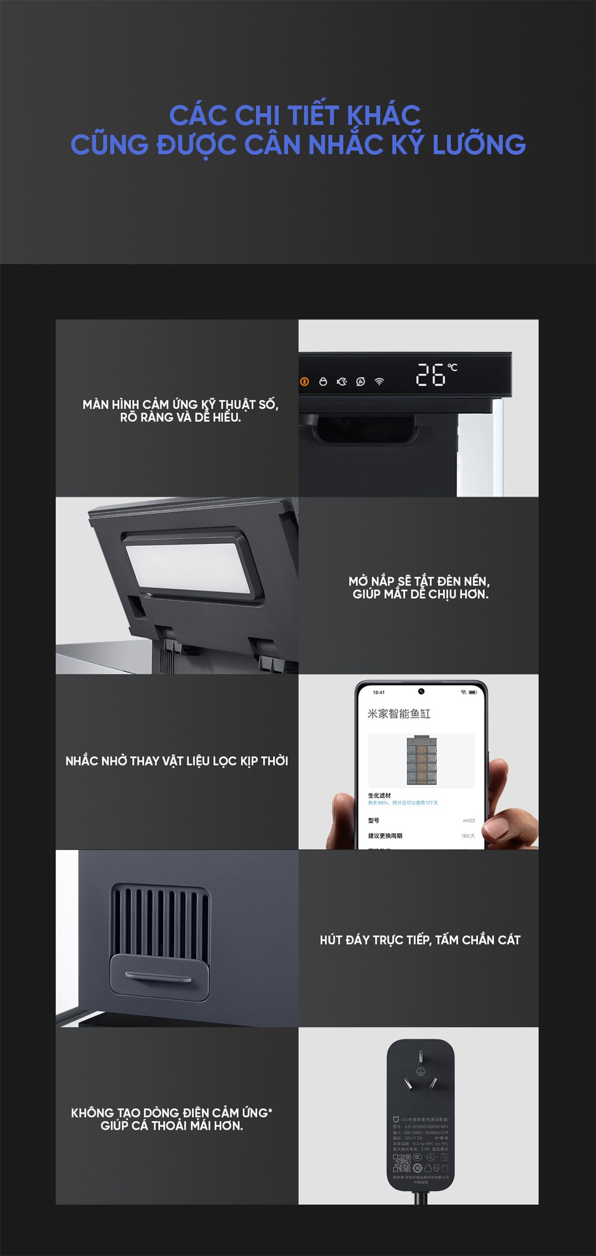 Bể cá thông minh Xiaomi Mijia 20L MYG100 | Giá ưu đãi