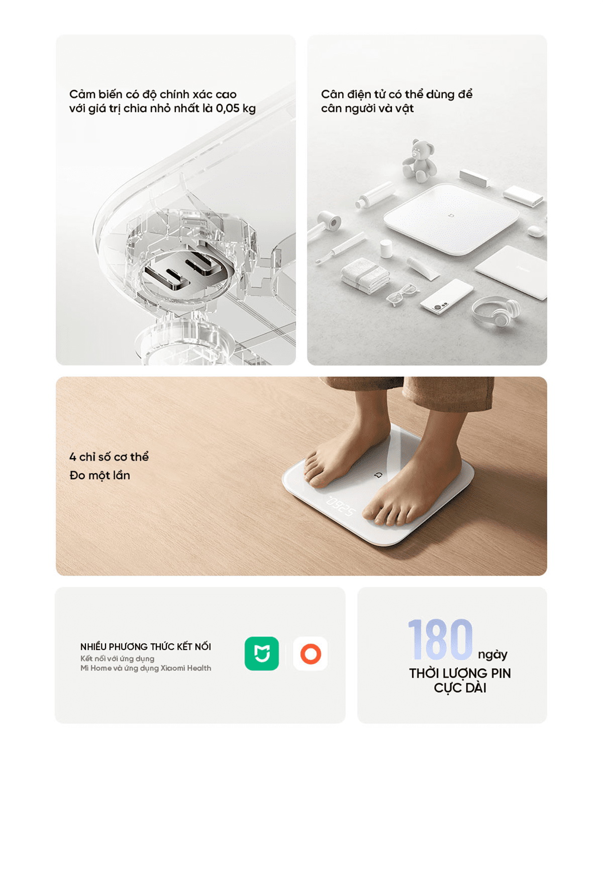 Cân sức khỏe thông minh Xiaomi Mijia S200 | Giá tốt