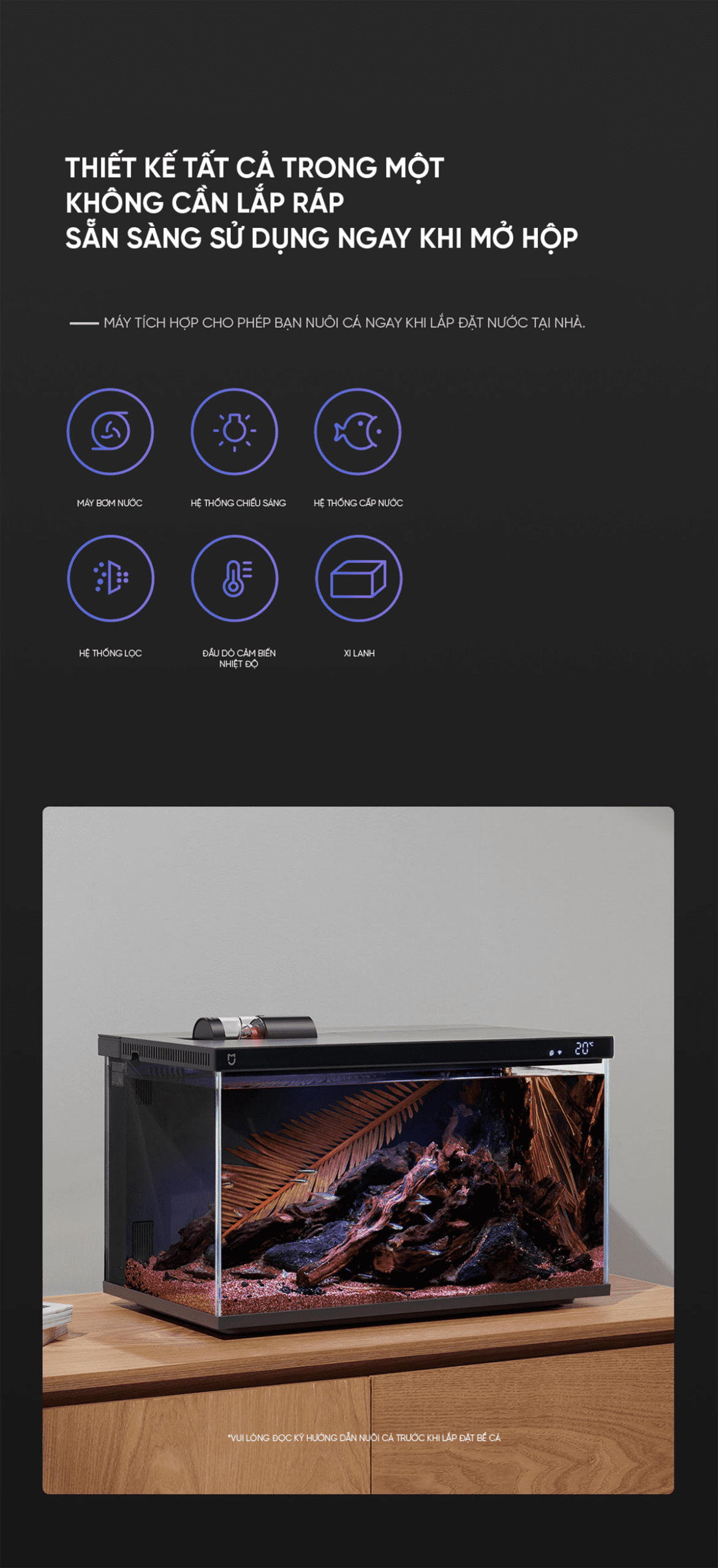 Bể cá thông minh Xiaomi Mijia 20L MYG100 | Giá ưu đãi