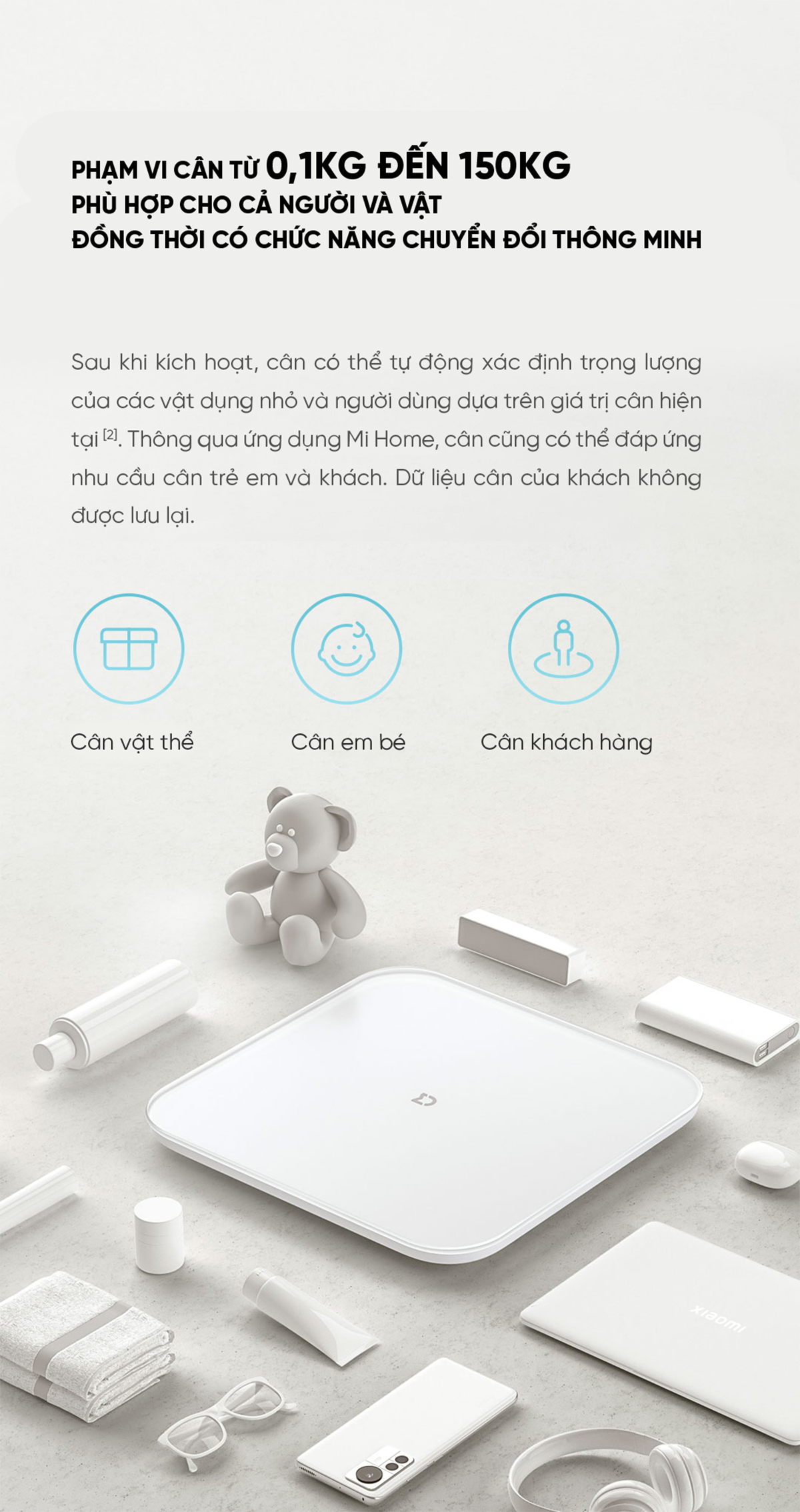 Cân sức khỏe thông minh Xiaomi Mijia S200 | Giá tốt