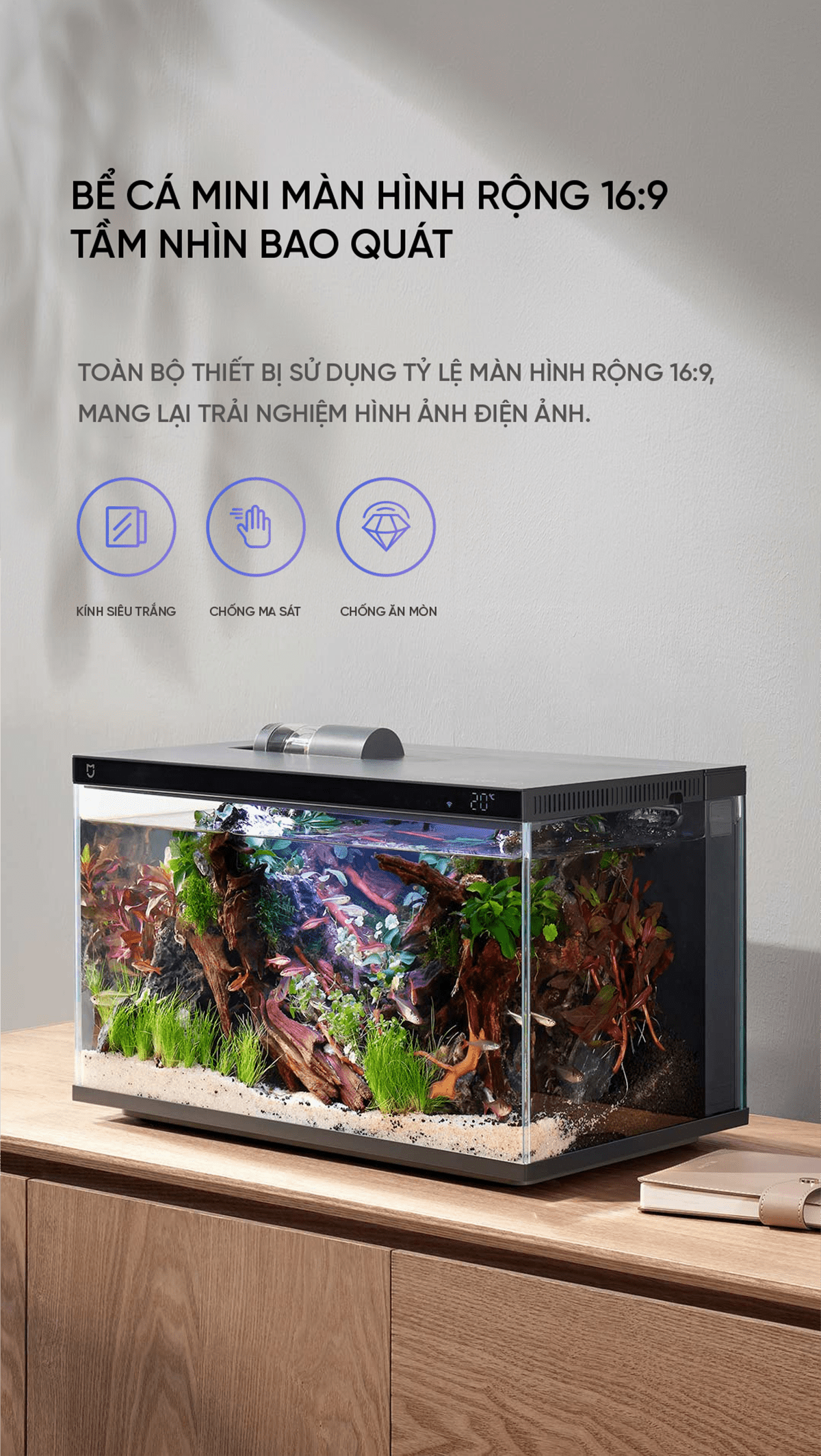 Bể cá thông minh Xiaomi Mijia 20L MYG100 | Giá ưu đãi