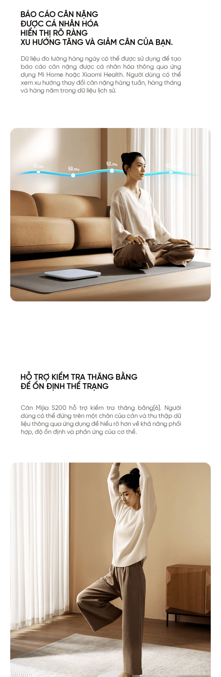 Cân sức khỏe thông minh Xiaomi Mijia S200 | Giá tốt