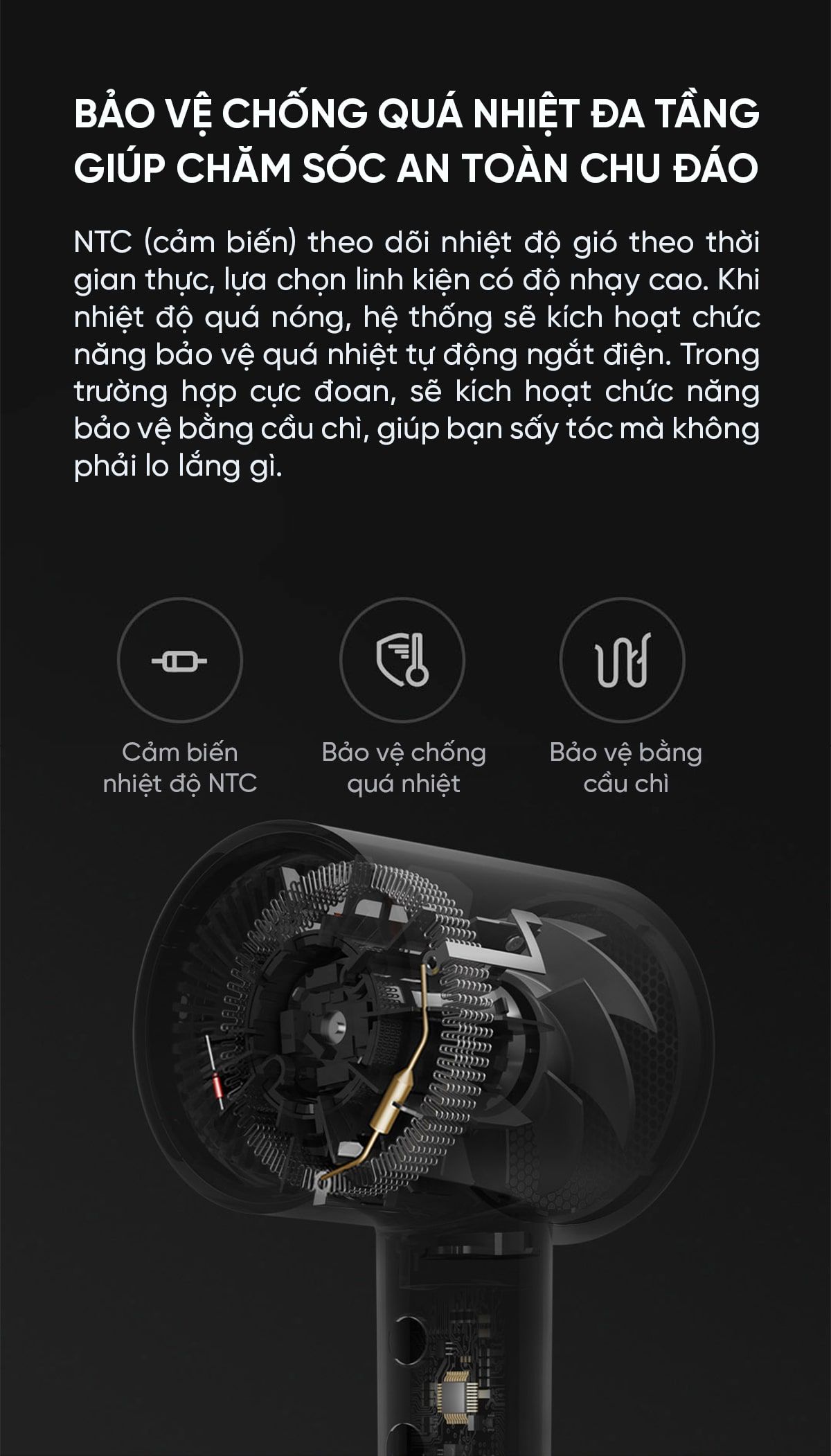 Máy sấy tóc Mijia ion âm nhanh khô H300 | Giá ưu đãi