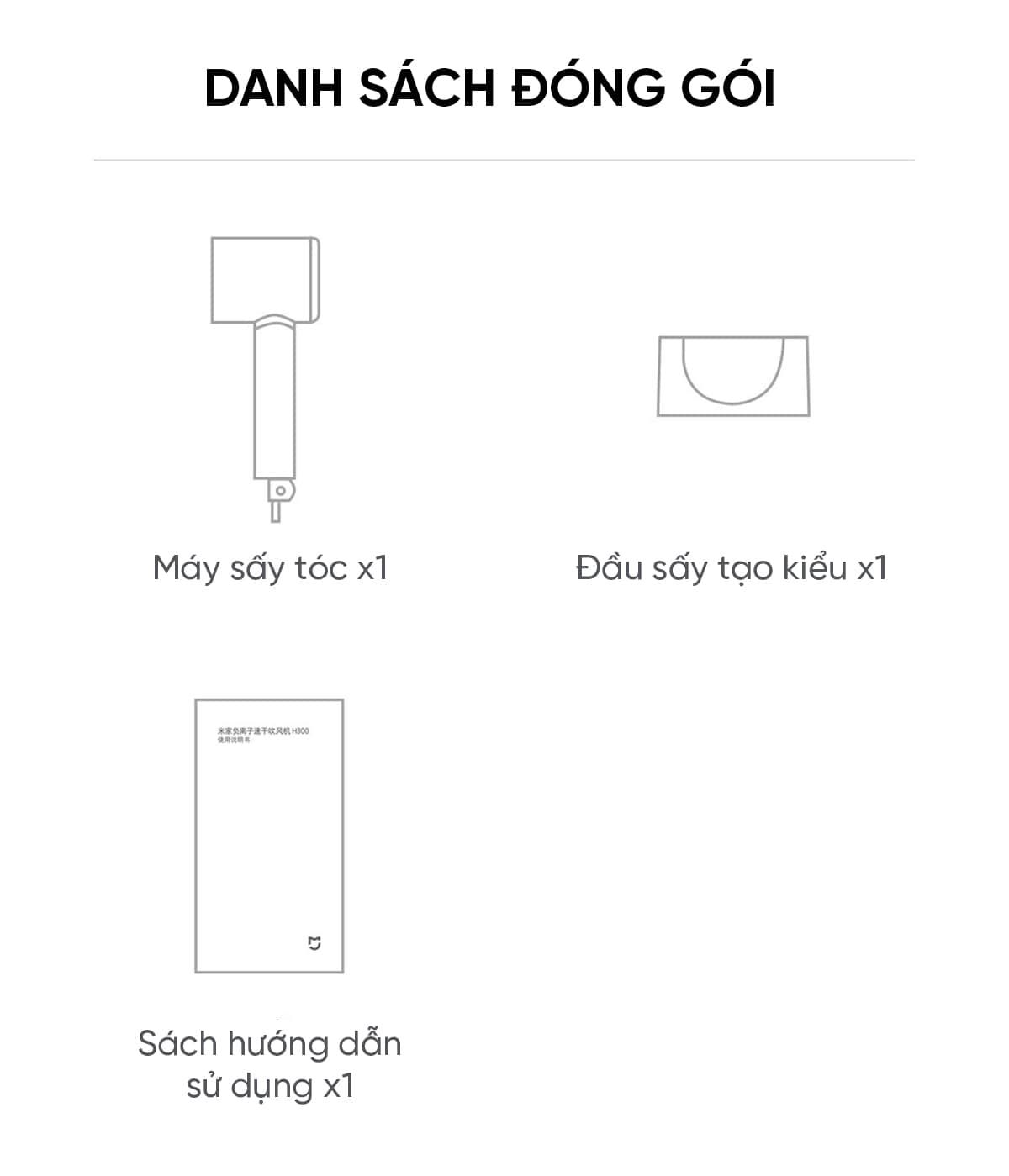 Máy sấy tóc Mijia ion âm nhanh khô H300 | Giá ưu đãi
