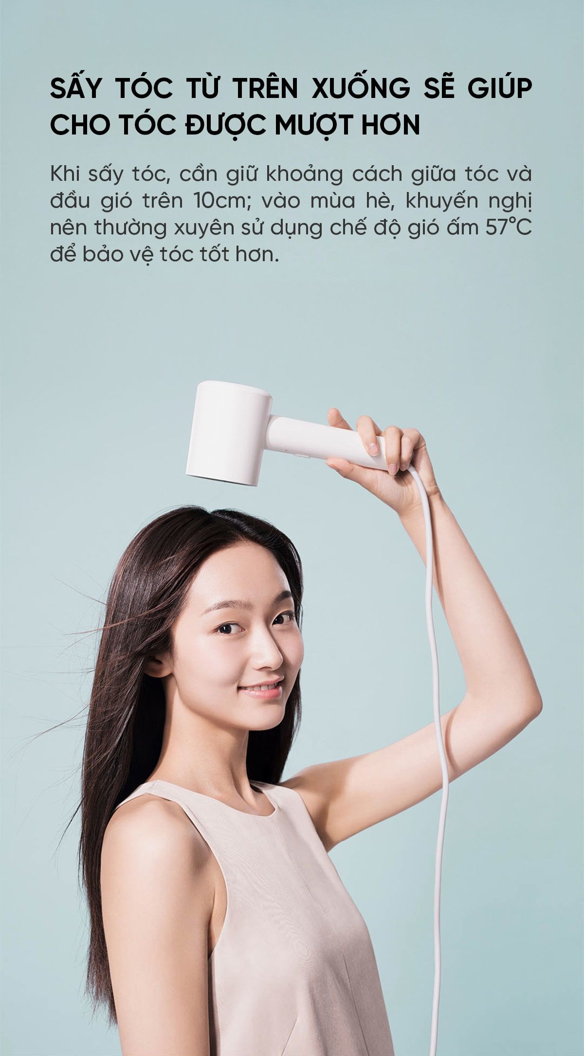Máy sấy tóc Mijia ion âm nhanh khô H300 | Giá ưu đãi