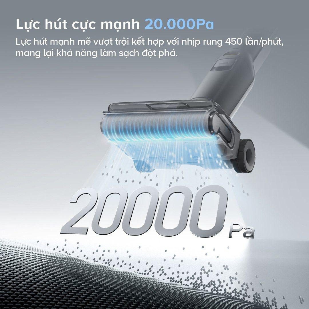 Roborock F25 ACE gập nghiêng 180°