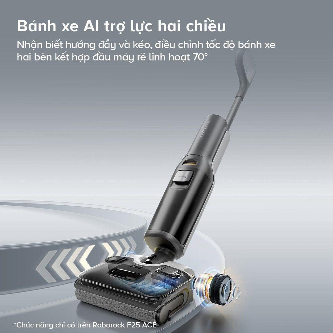 Roborock F25 ACE gập nghiêng 180°
