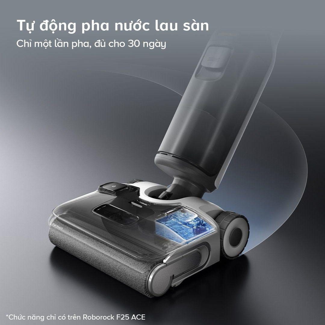 Roborock F25 ACE gập nghiêng 180°