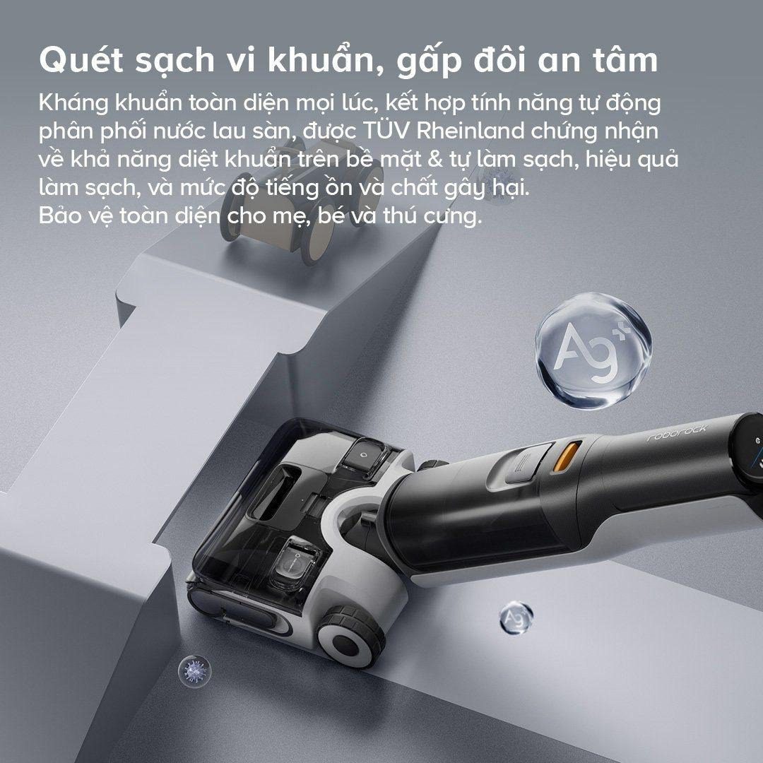 Roborock F25 ACE gập nghiêng 180°