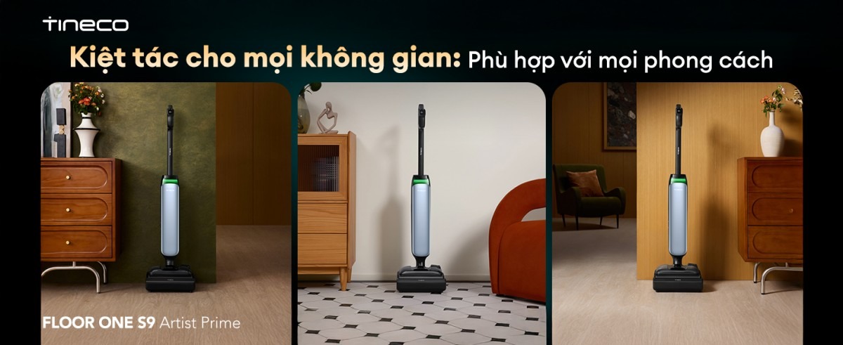 Tineco S9 Artist Prime gập nghiêng 180°