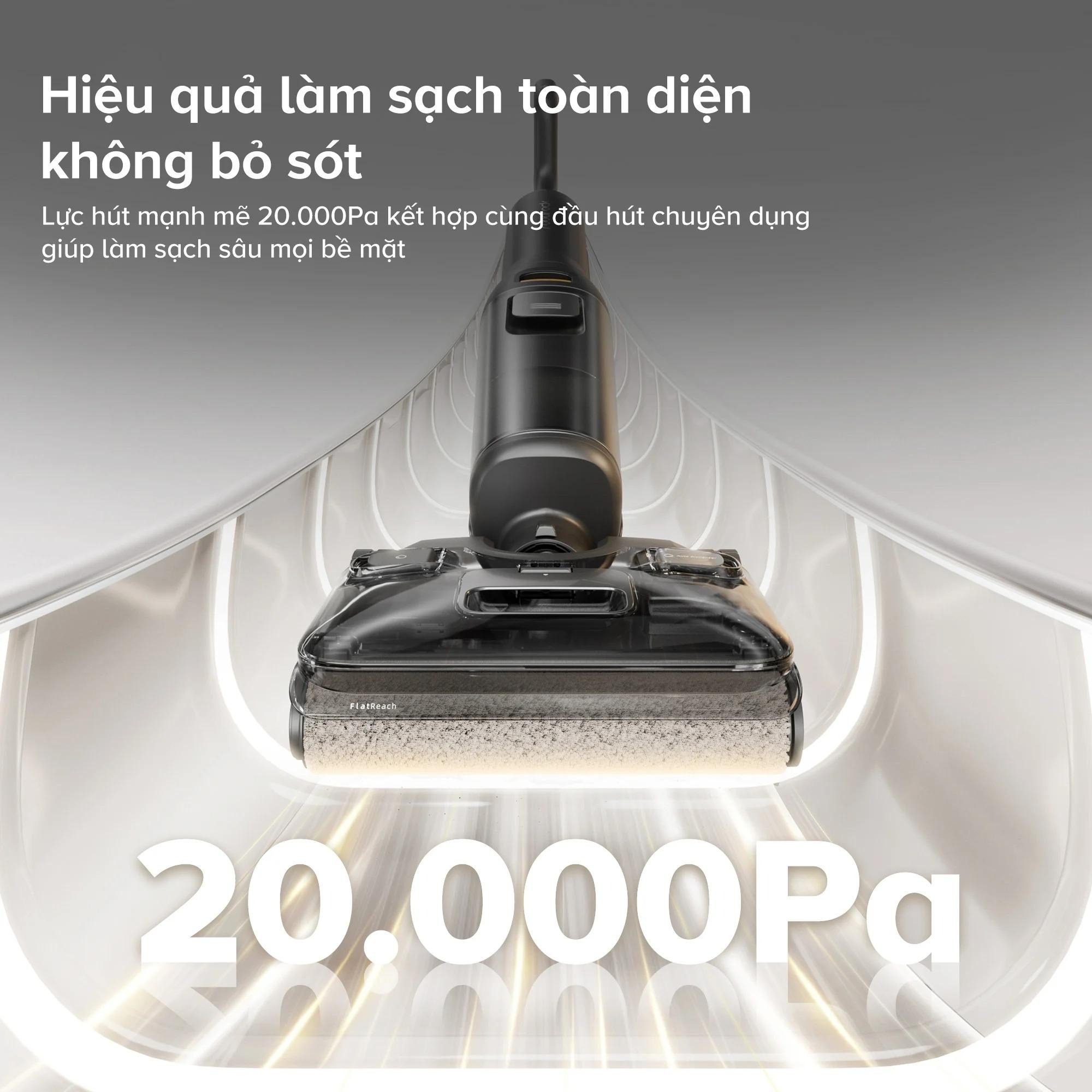 Roborock F25 ACE Combo gập nghiêng 180° hút bụi 5 trong 1