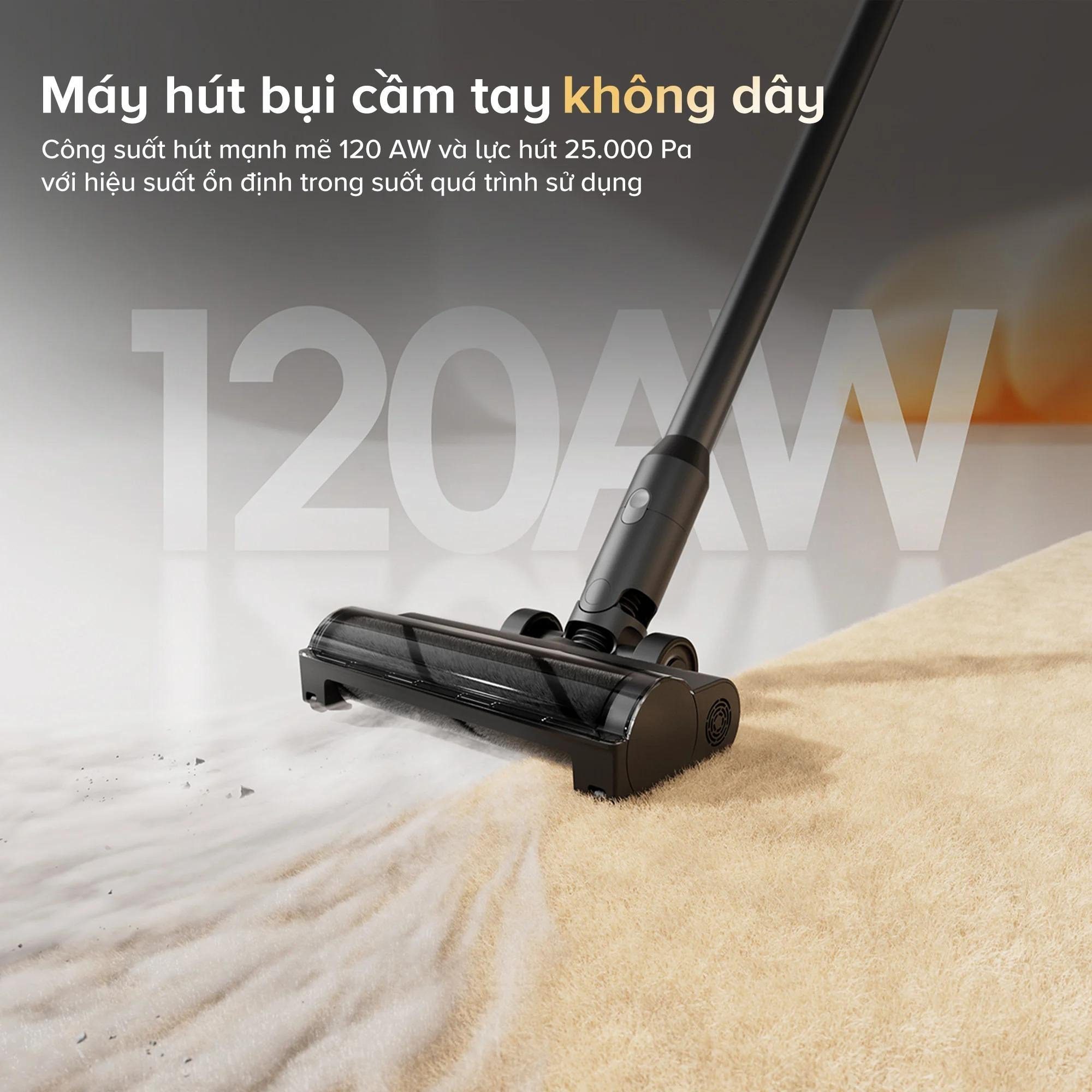 Roborock F25 ACE Combo gập nghiêng 180° hút bụi 5 trong 1