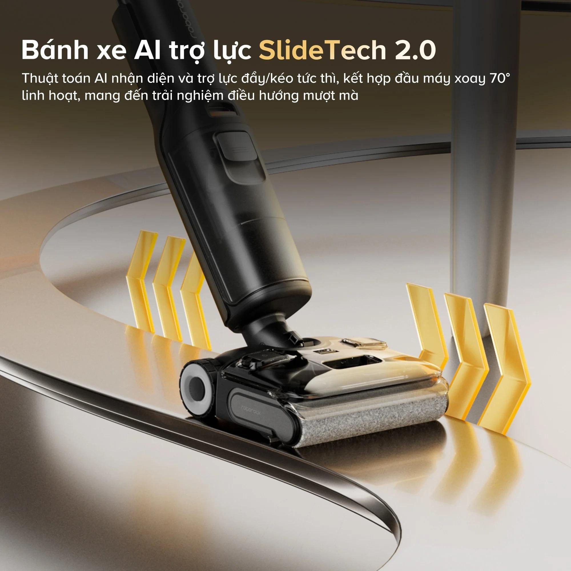 Roborock F25 ACE Combo gập nghiêng 180° hút bụi 5 trong 1