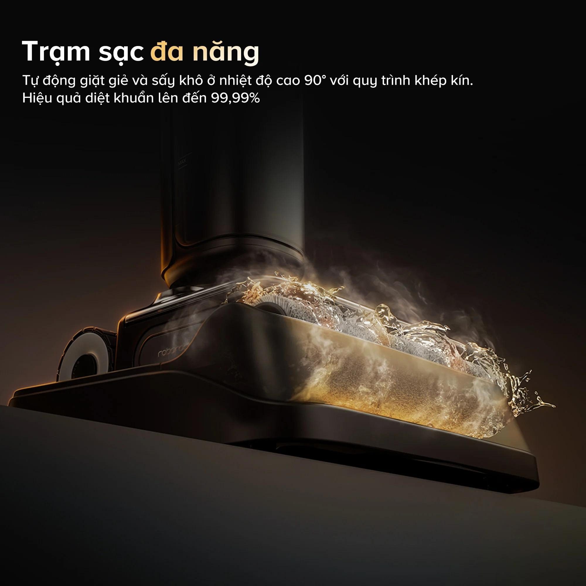 Roborock F25 ACE Combo gập nghiêng 180° hút bụi 5 trong 1