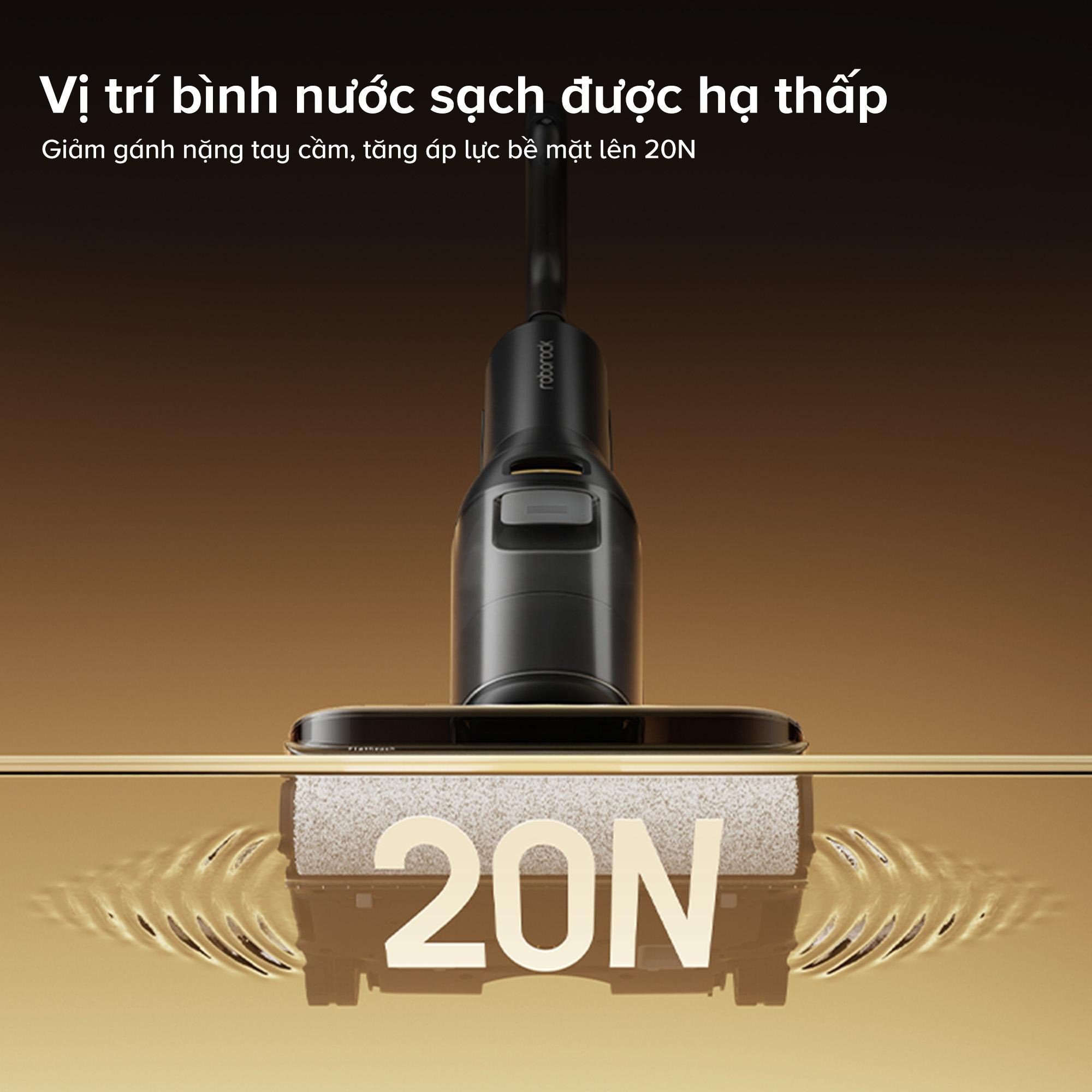 Roborock F25 ACE Combo gập nghiêng 180° hút bụi 5 trong 1
