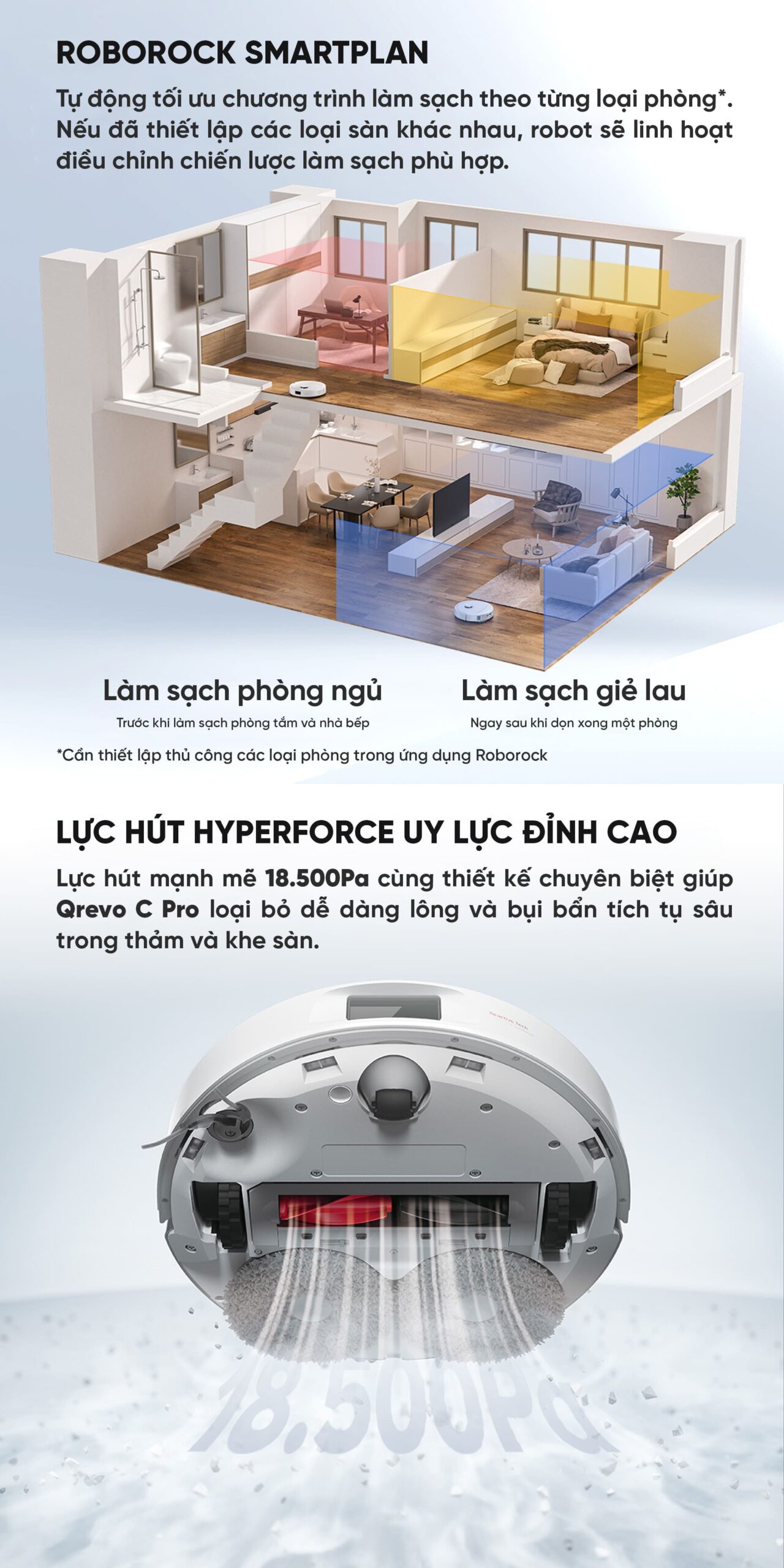 Robot hút bụi Roborock Qrevo C Pro