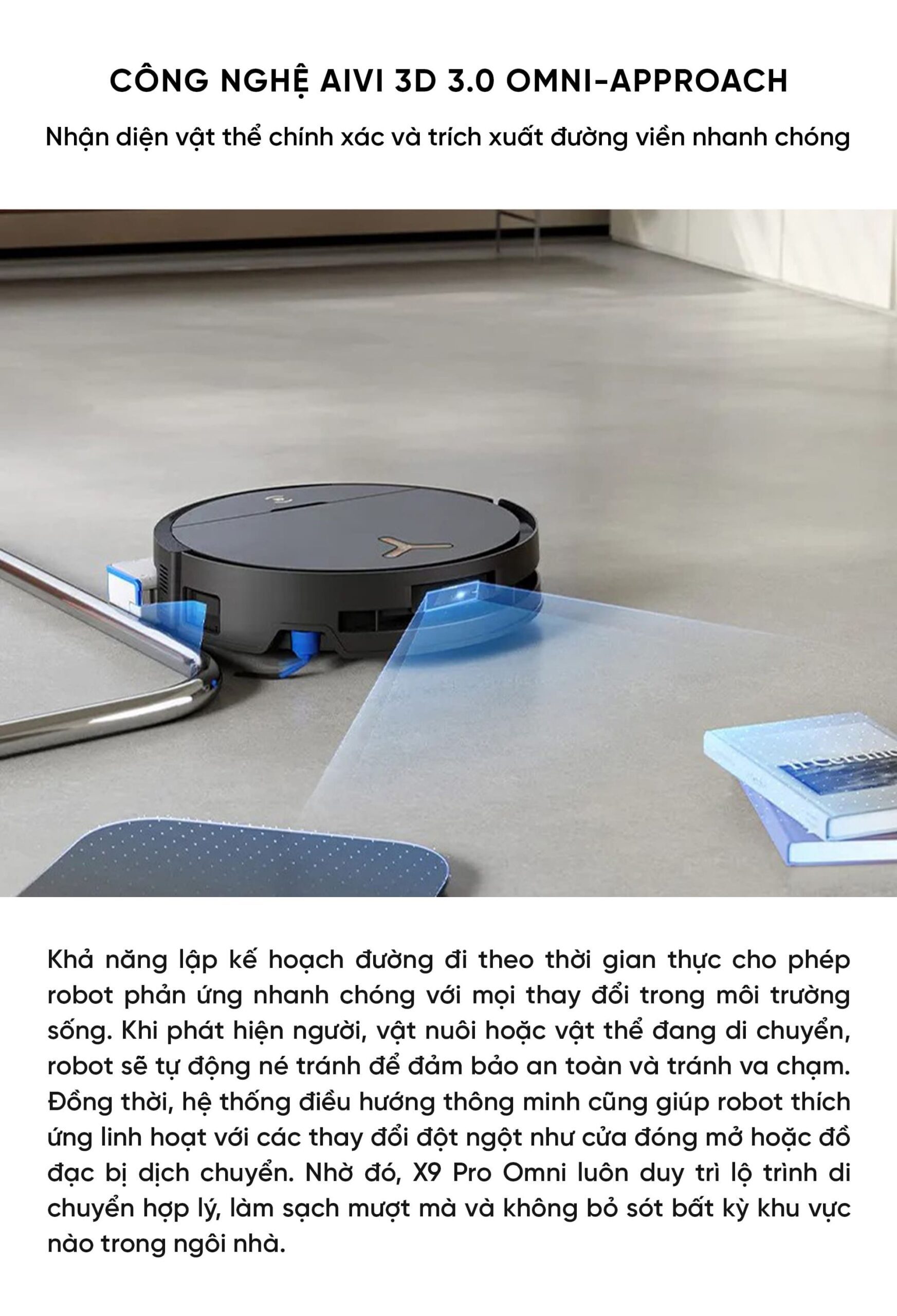 Robot hút bụi lau nhà Ecovacs Deebot X9 Pro Omni – Bản Quốc Tế