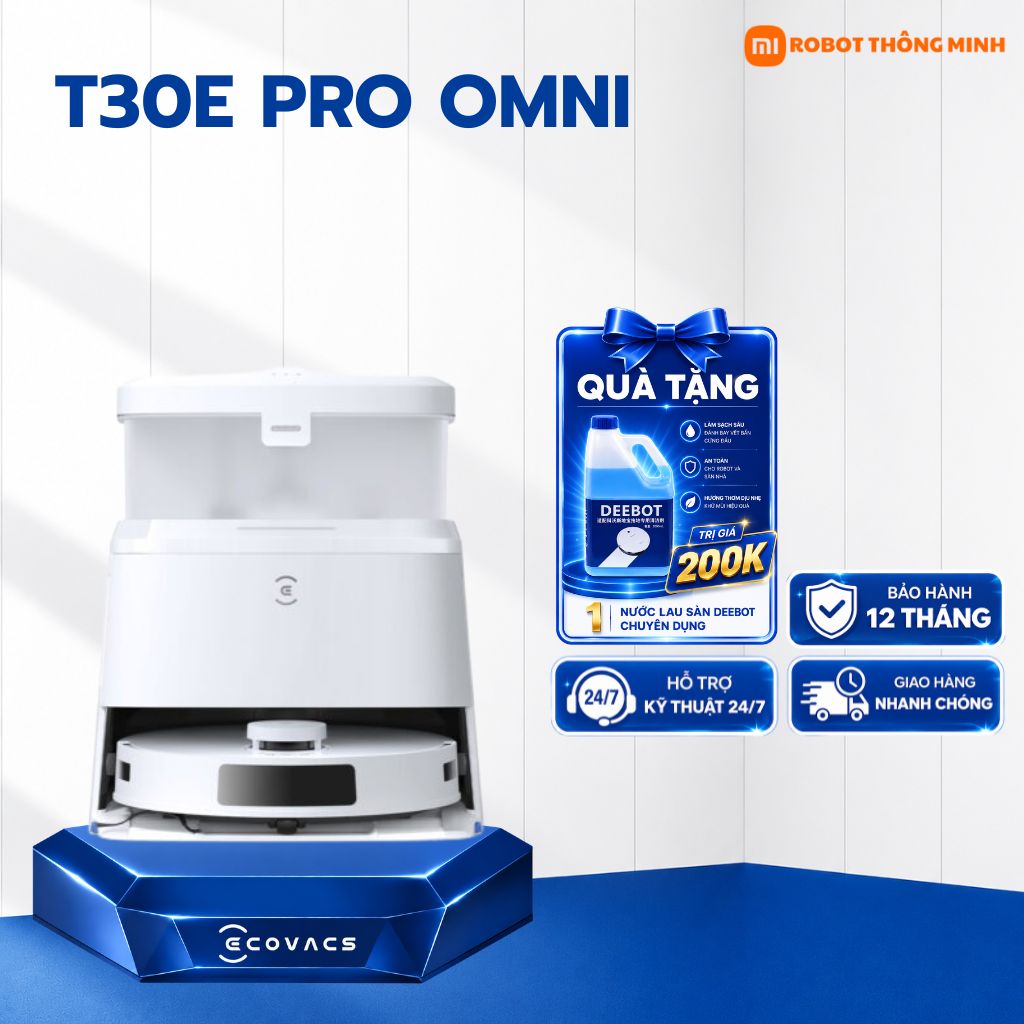 Robot hút bụi lau nhà Ecovacs Deebot T30e Pro Omni – Bản Quốc Tế