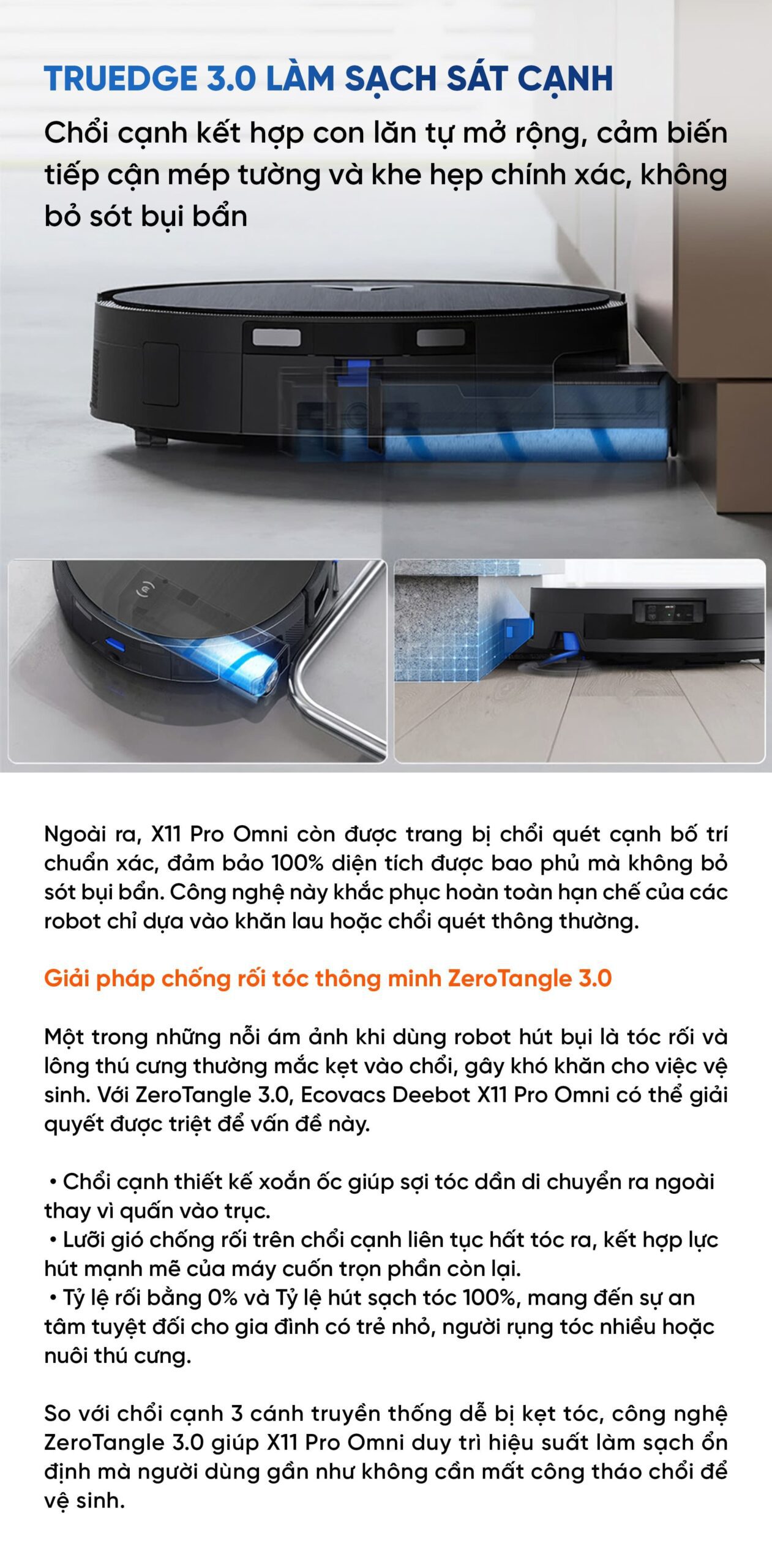 Robot hút bụi lau nhà Ecovacs Deebot X11 Pro OMNI