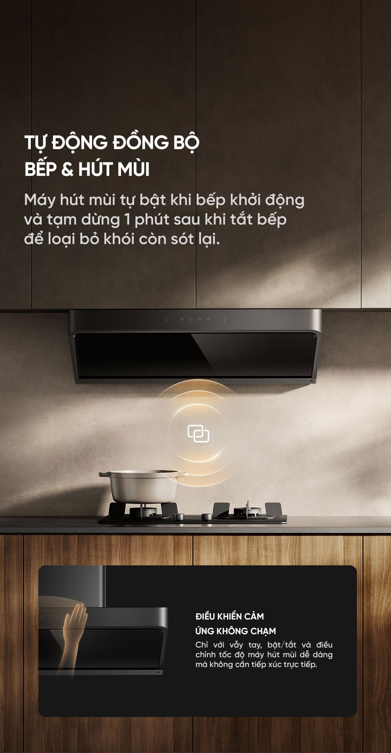 Máy hút mùi thông minh Mijia S2 – Hút kép trên & bên hông