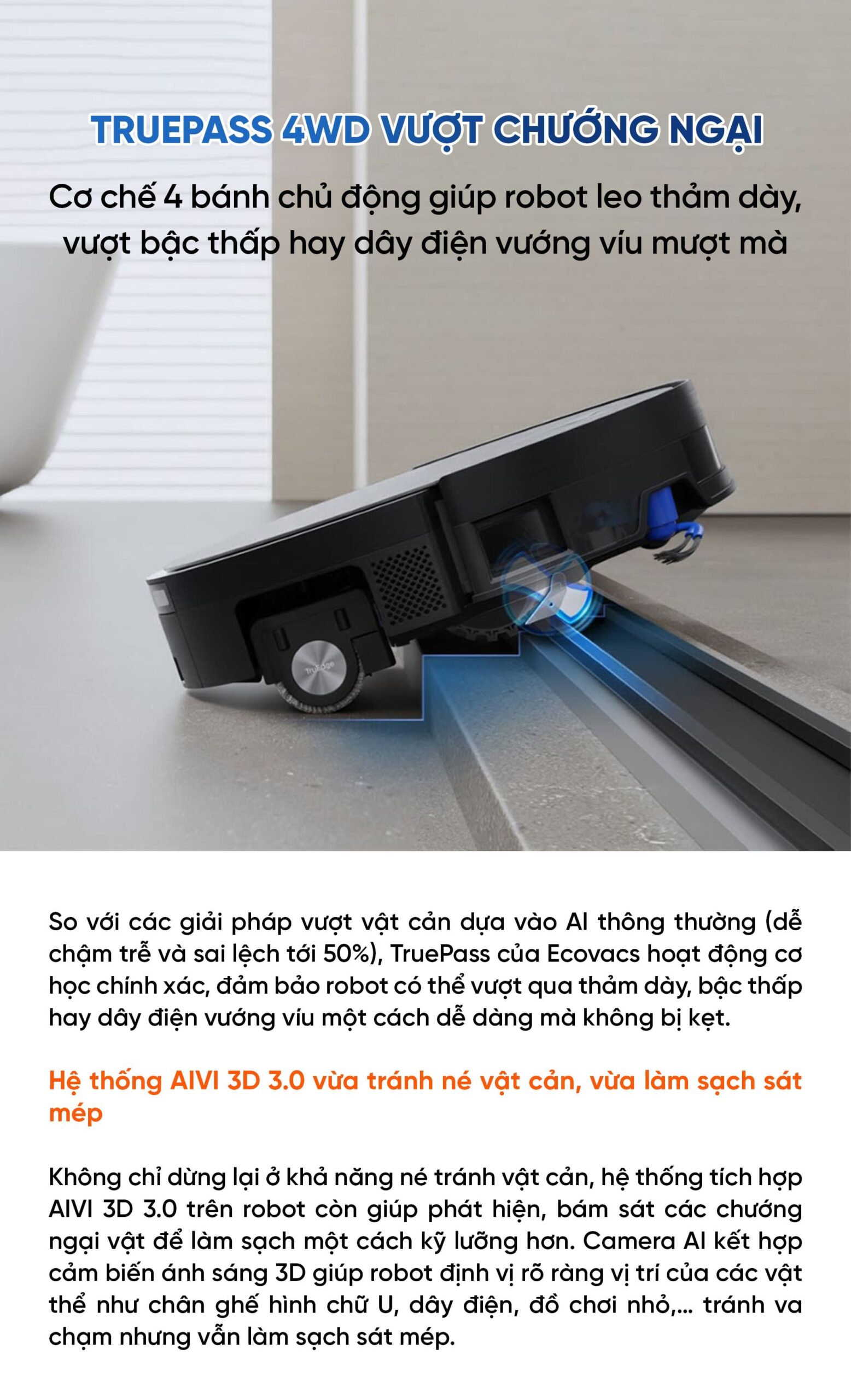 Robot hút bụi lau nhà Ecovacs Deebot X11 Pro OMNI