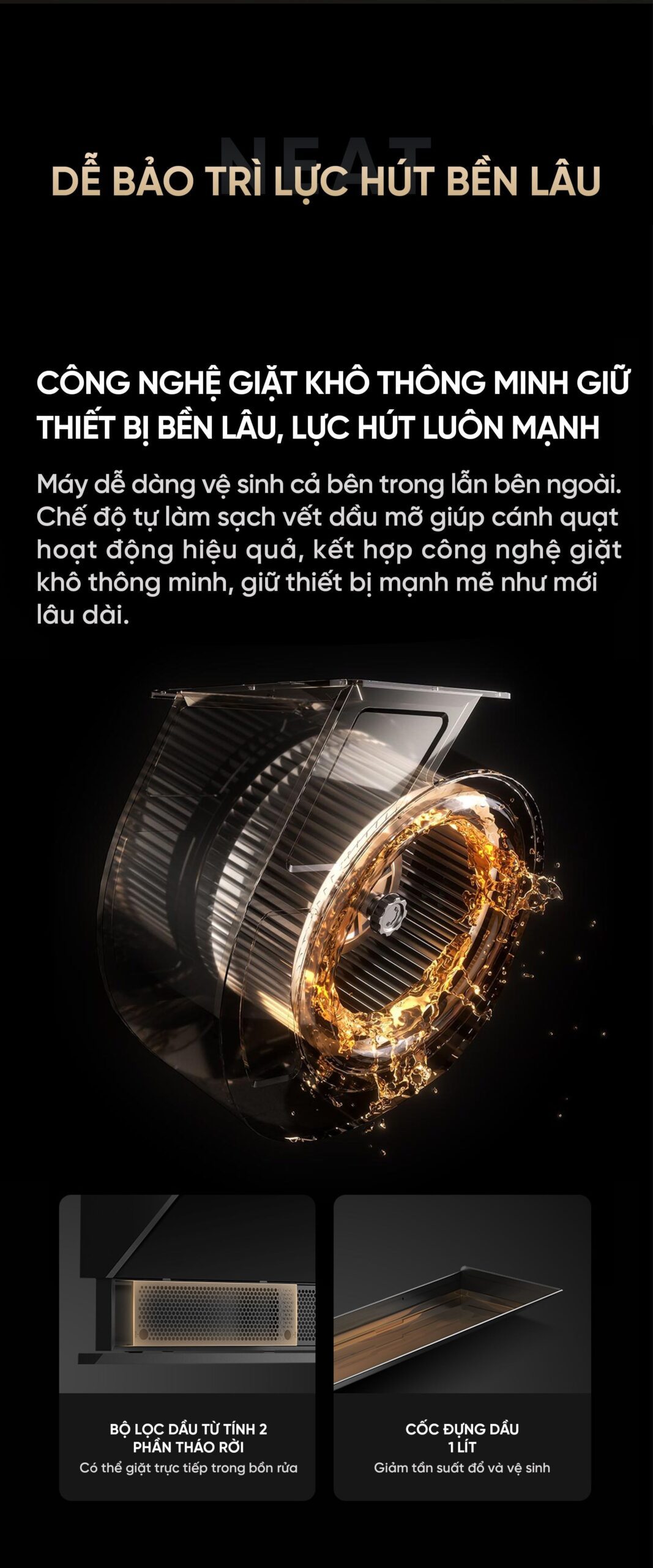Máy hút mùi thông minh Mijia S2 – Hút kép trên & bên hông