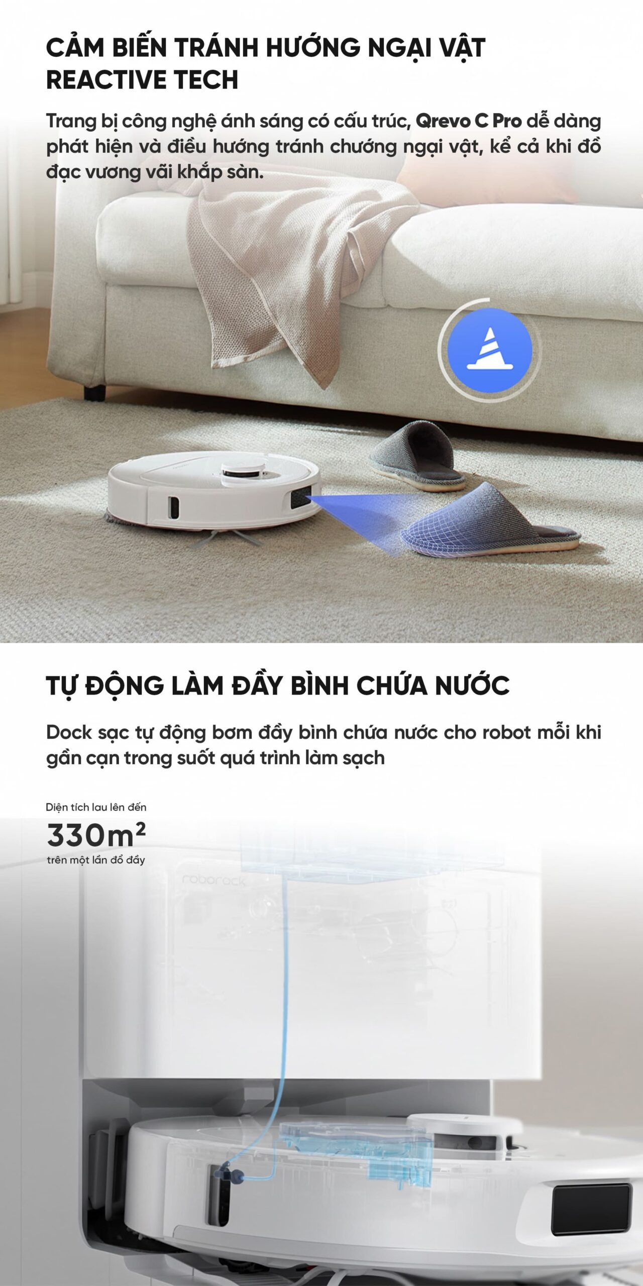 Robot hút bụi Roborock Qrevo C Pro